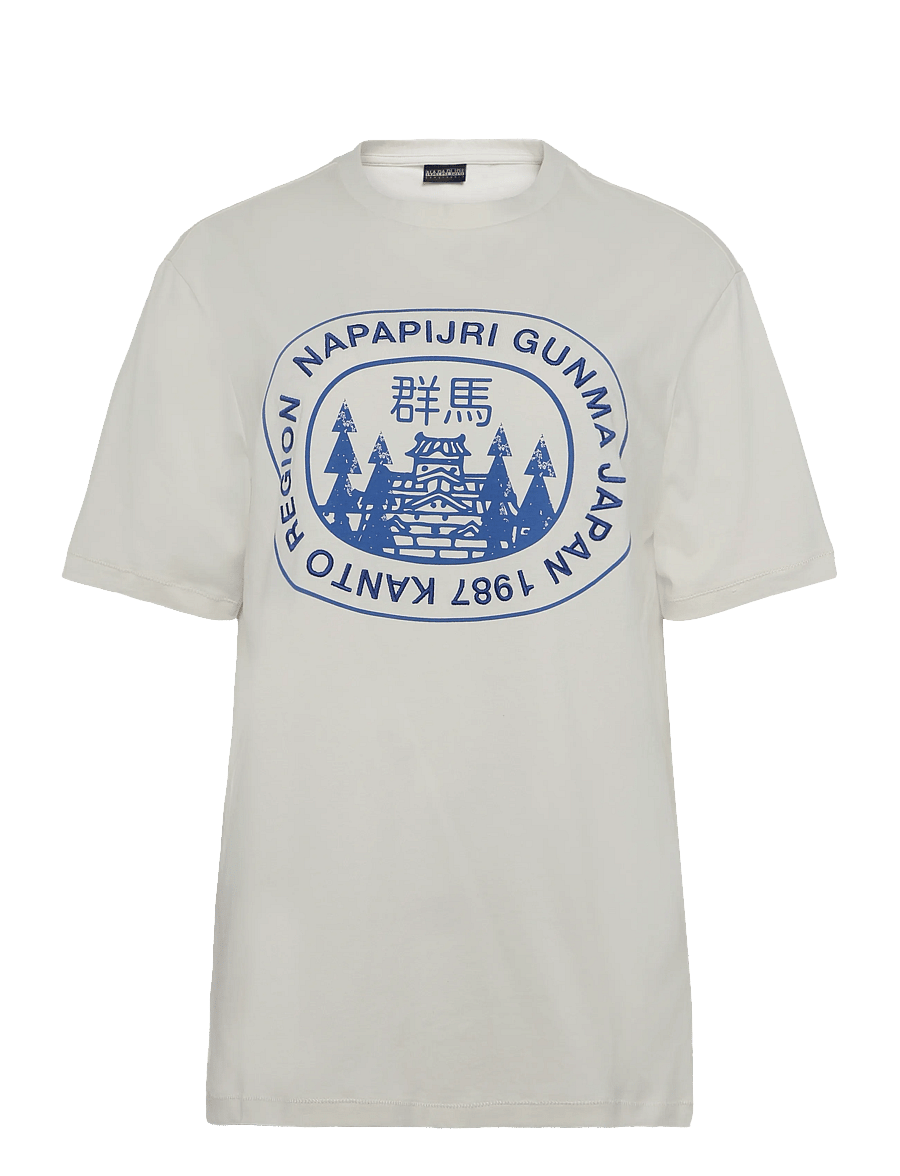 Napapijri - S-SUNDA SS - kurzärmelige t-shirts - white whisper - 1