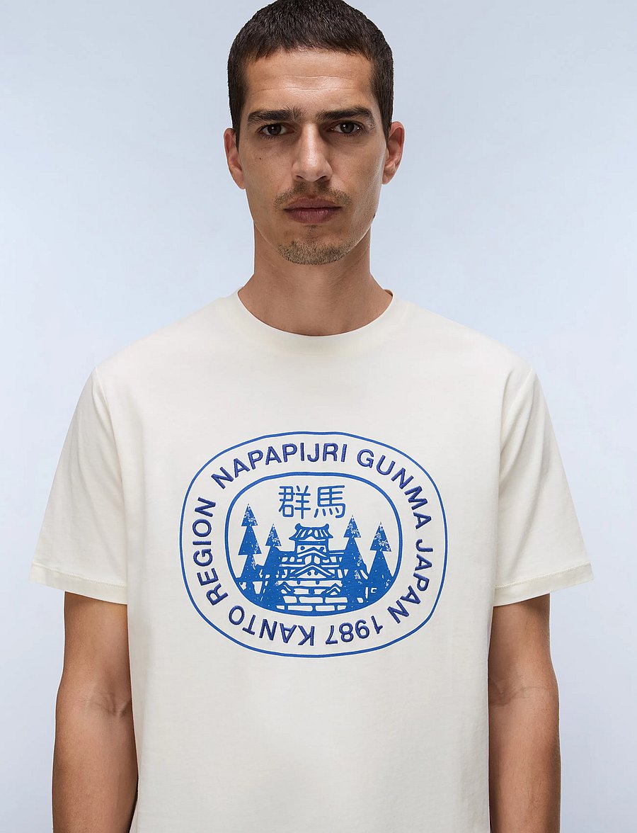 Napapijri - S-SUNDA SS - kurzärmelige t-shirts - white whisper - 0