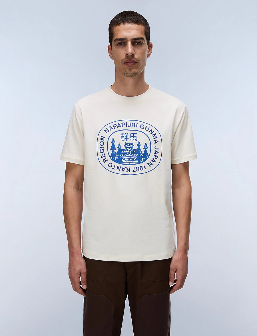 Napapijri - S-SUNDA SS - kurzärmelige t-shirts - white whisper - 3