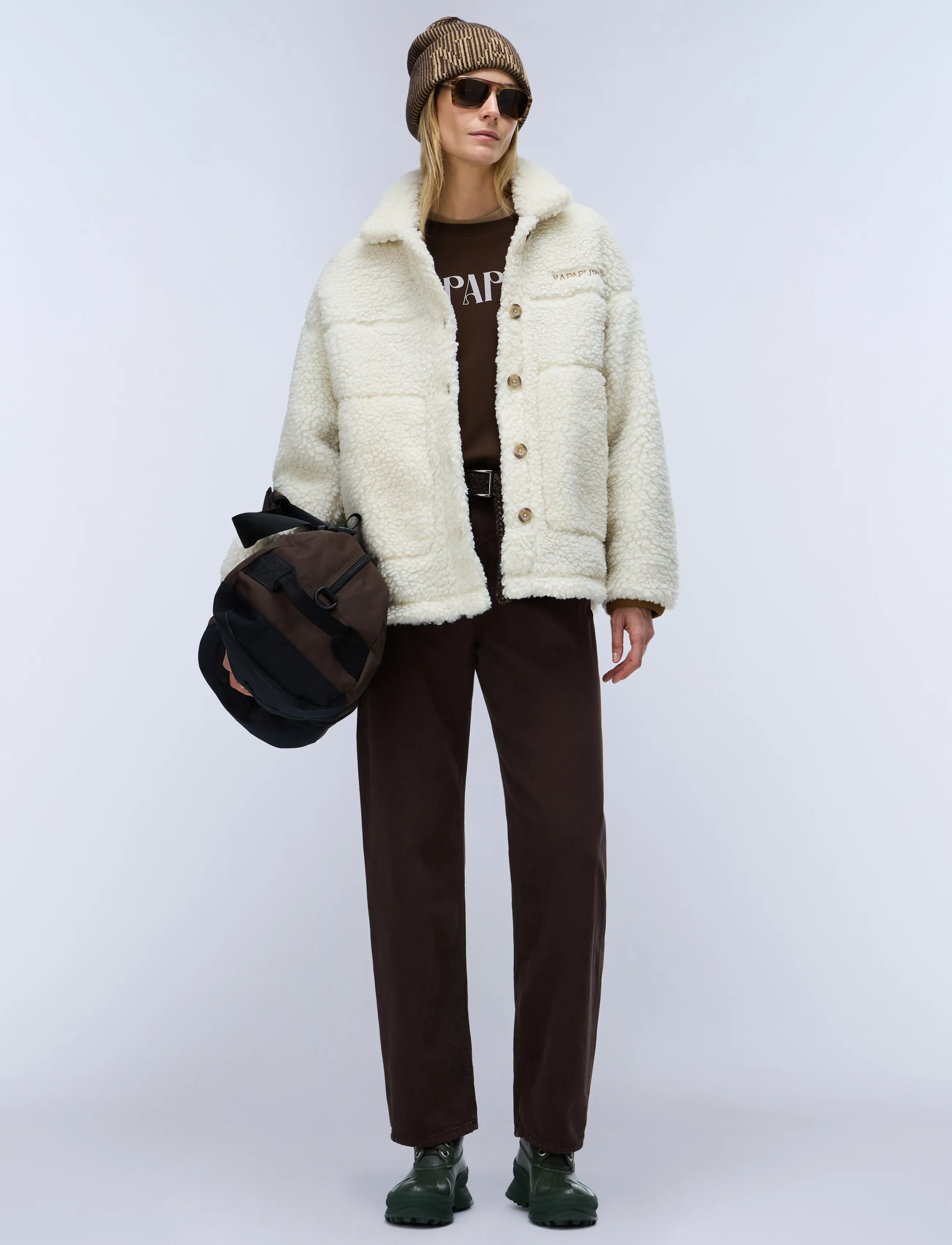 Napapijri - T-SAMA W - kunstkarusnahk - beige dimity - 3