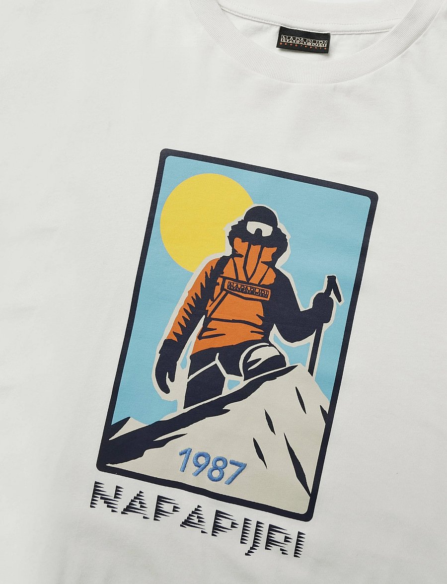 Napapijri - S-TEE LS - langärmelige t-shirts - white whisper - 2