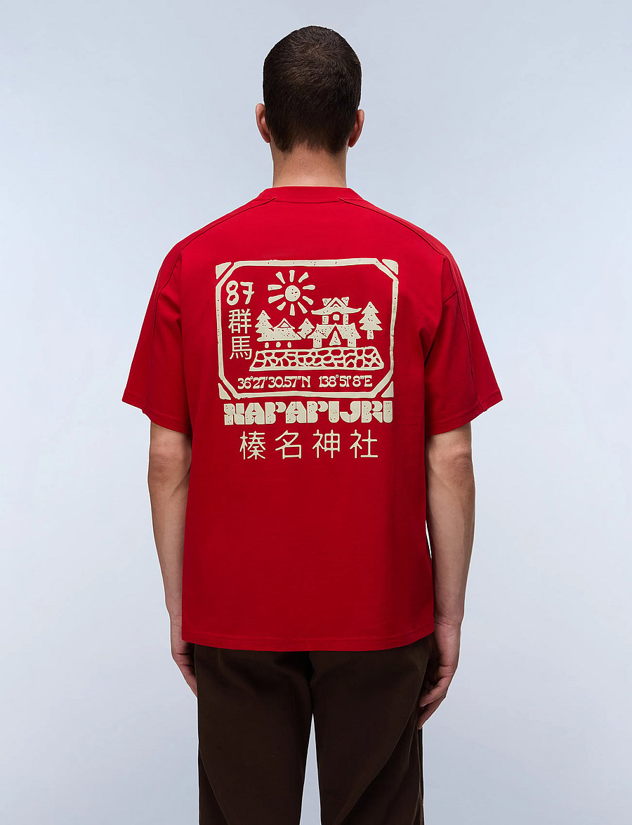 Napapijri - S-TEZA SS - kurzärmelige t-shirts - haute red r1f - 4