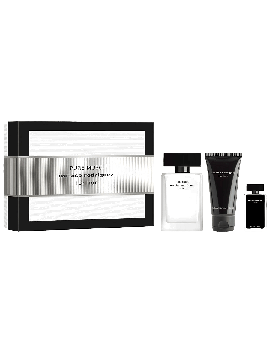 Narciso Rodriguez - Gift Set For Her Pure Musc EdP + Body Lotion + For Her EdT - giftset - clear - 1