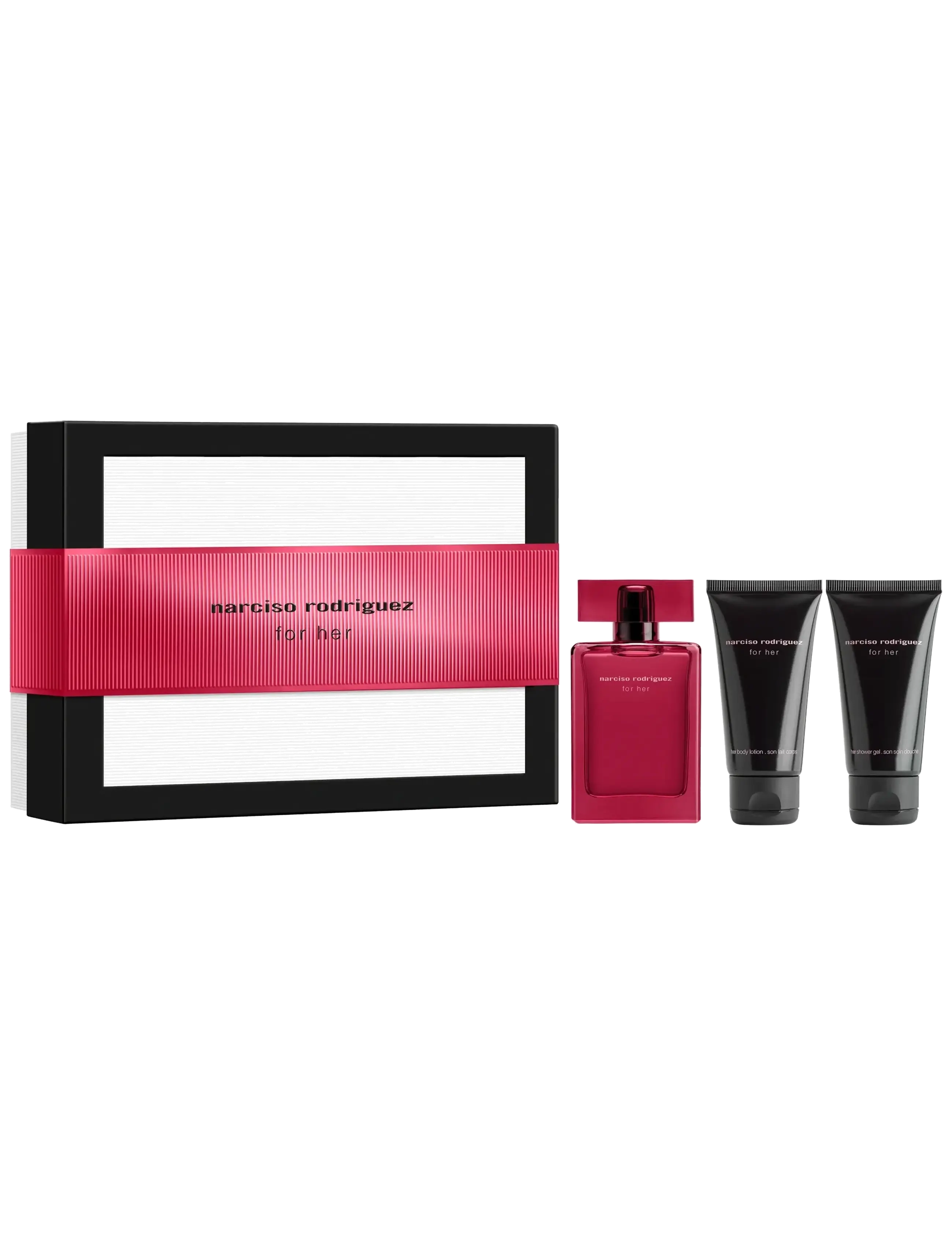 Narciso Rodriguez Gift Set For Her EdP Intense + Body Lotion + Shower Gel - Shower gel - CLEAR / undefined