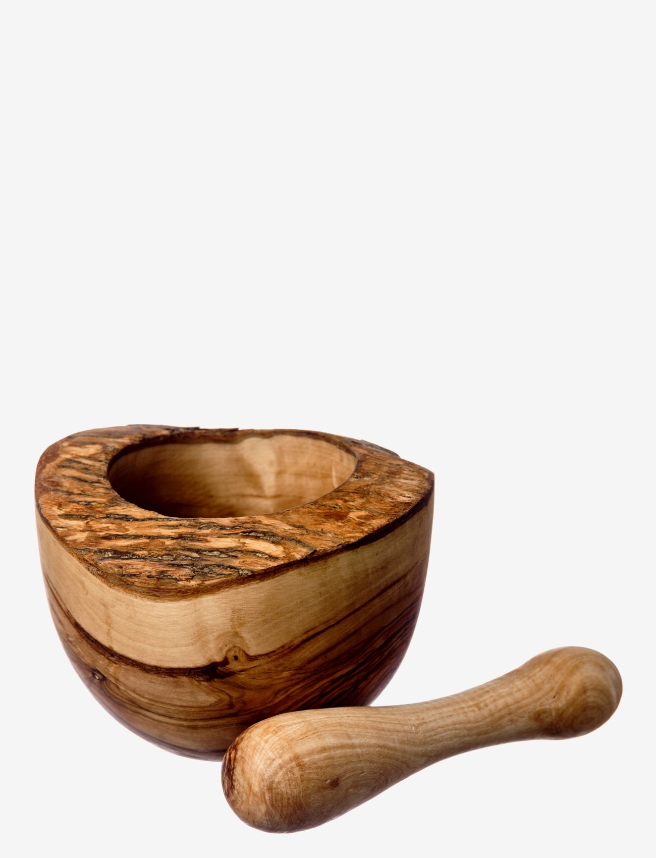 naturally med - Morter og stødersæt i oliventræ ca Ø14 cm - brown - 1
