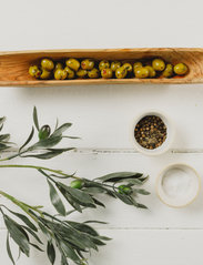 naturally med - Long Olive Serving Bowl - serving bowls - brown - 1