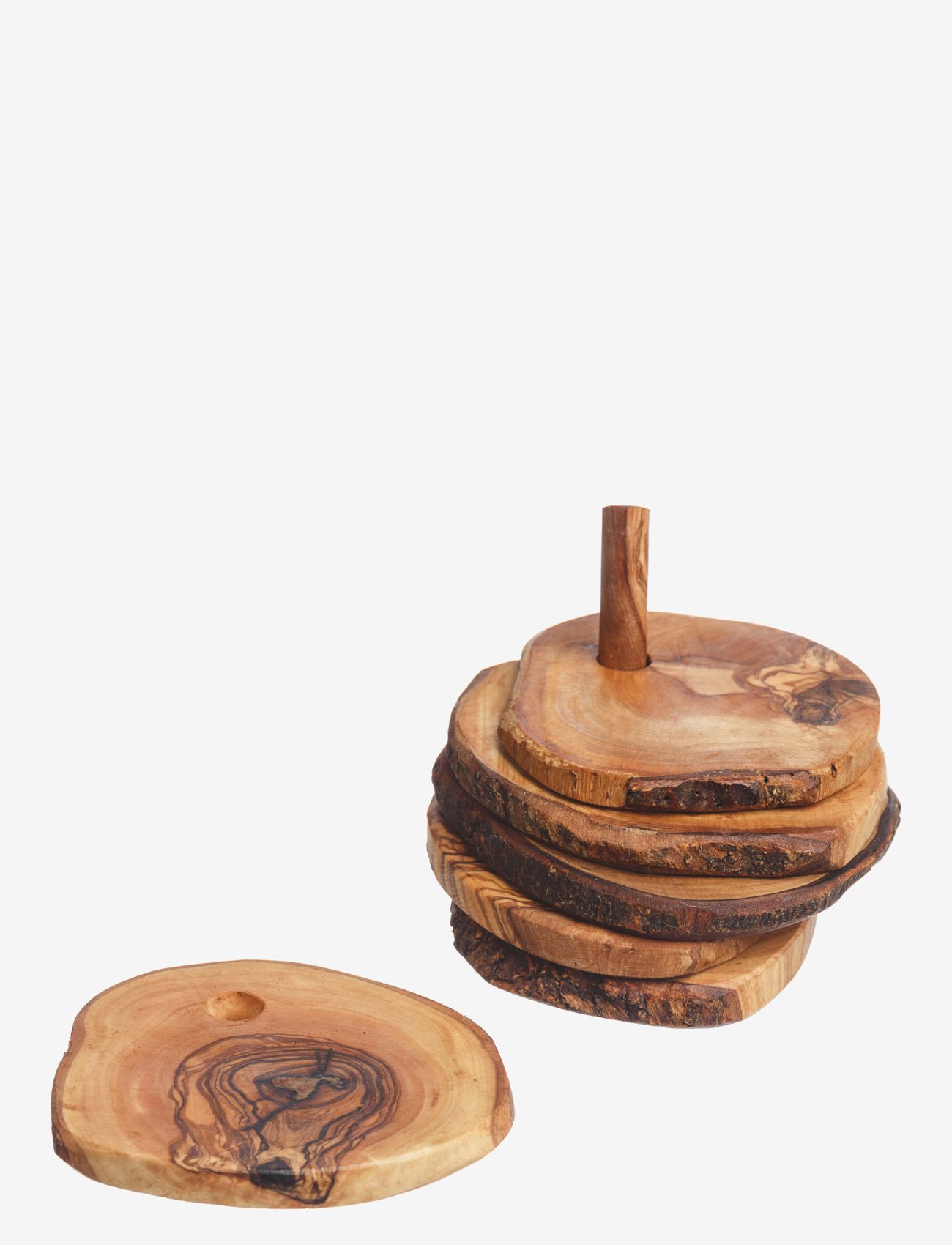 naturally med - Rustic Coaster Set - brown - 0