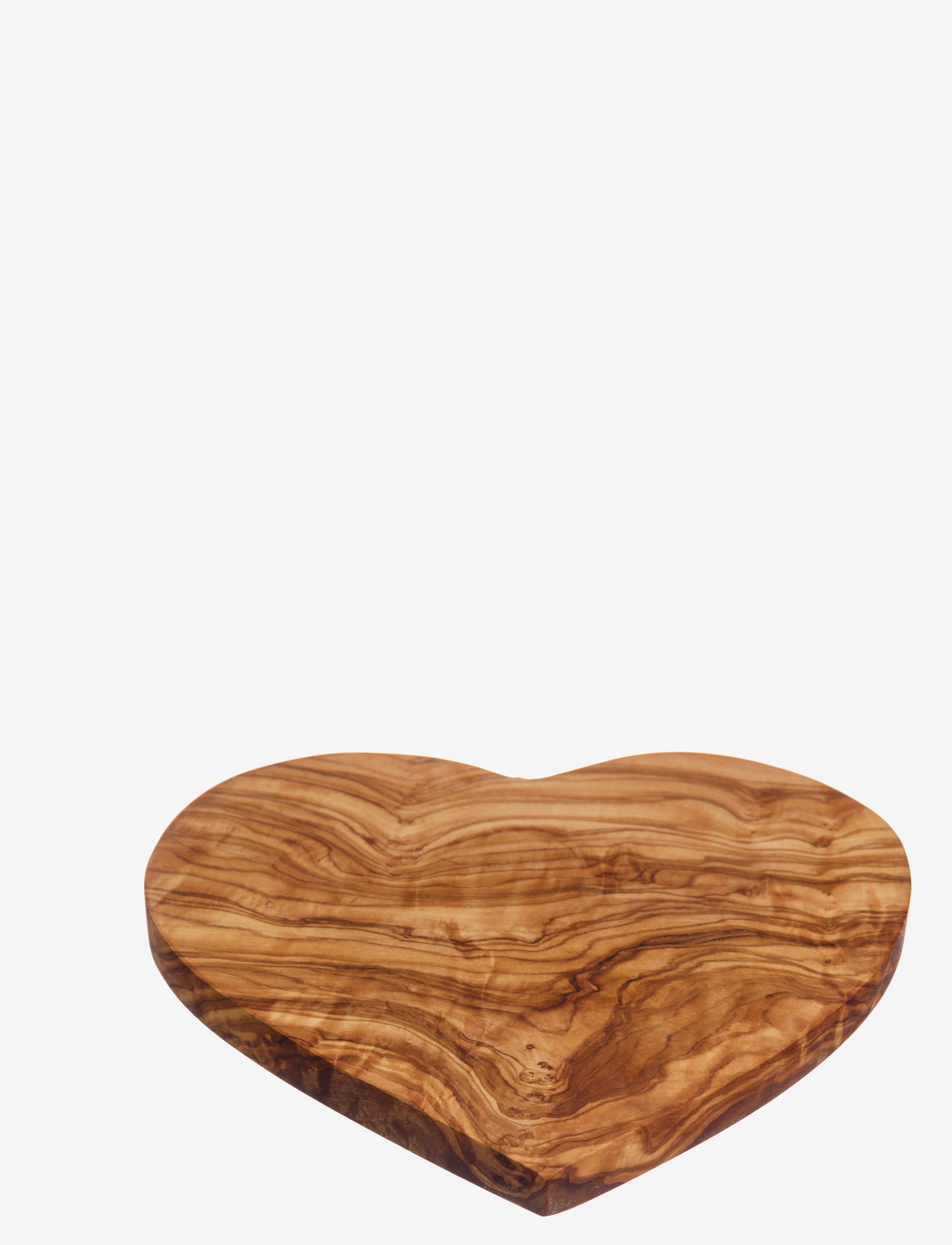 naturally med - Bræt hjerteformet 21cm - brown - 0