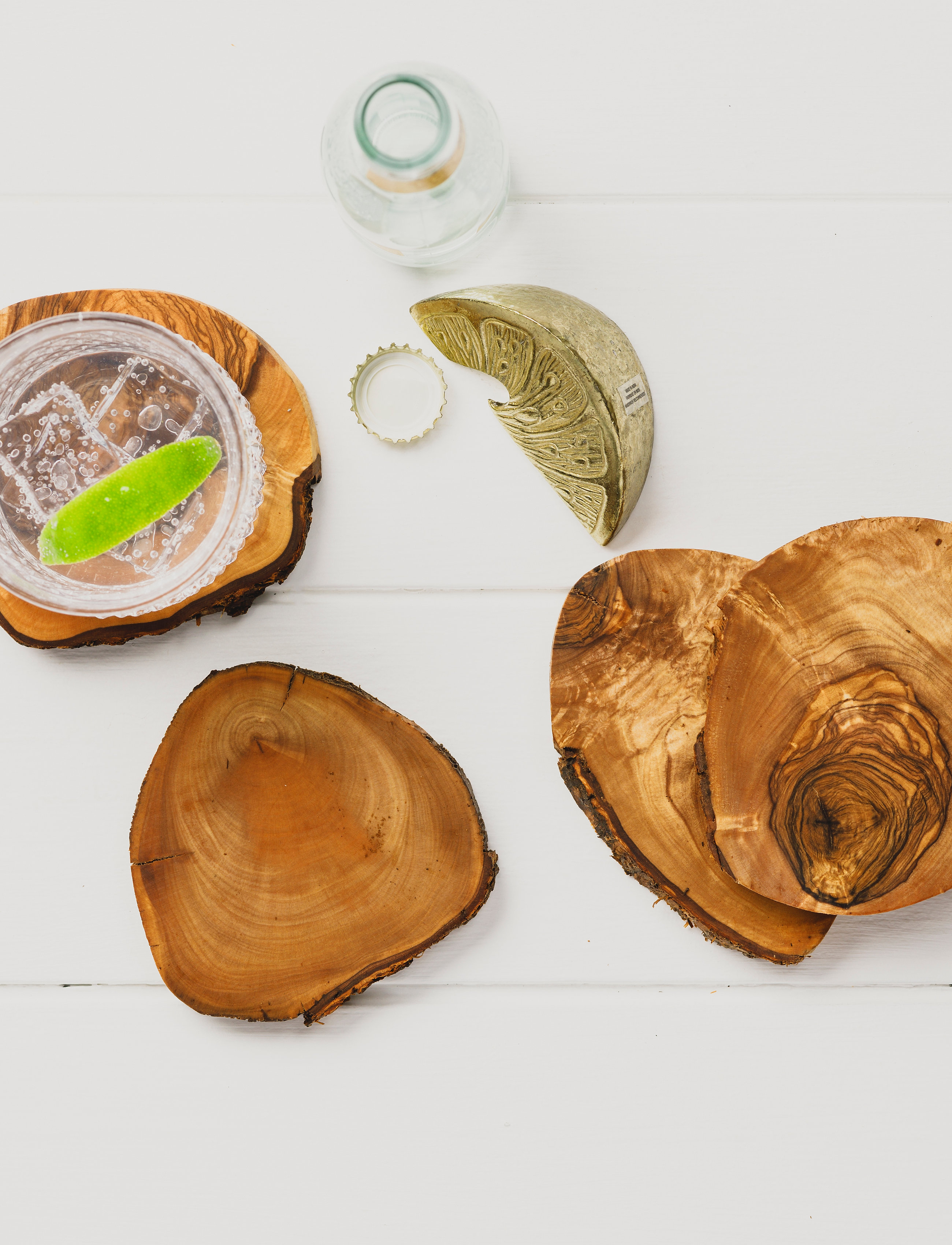 naturally med - Glasbrik sæt 4stk - brown - 1