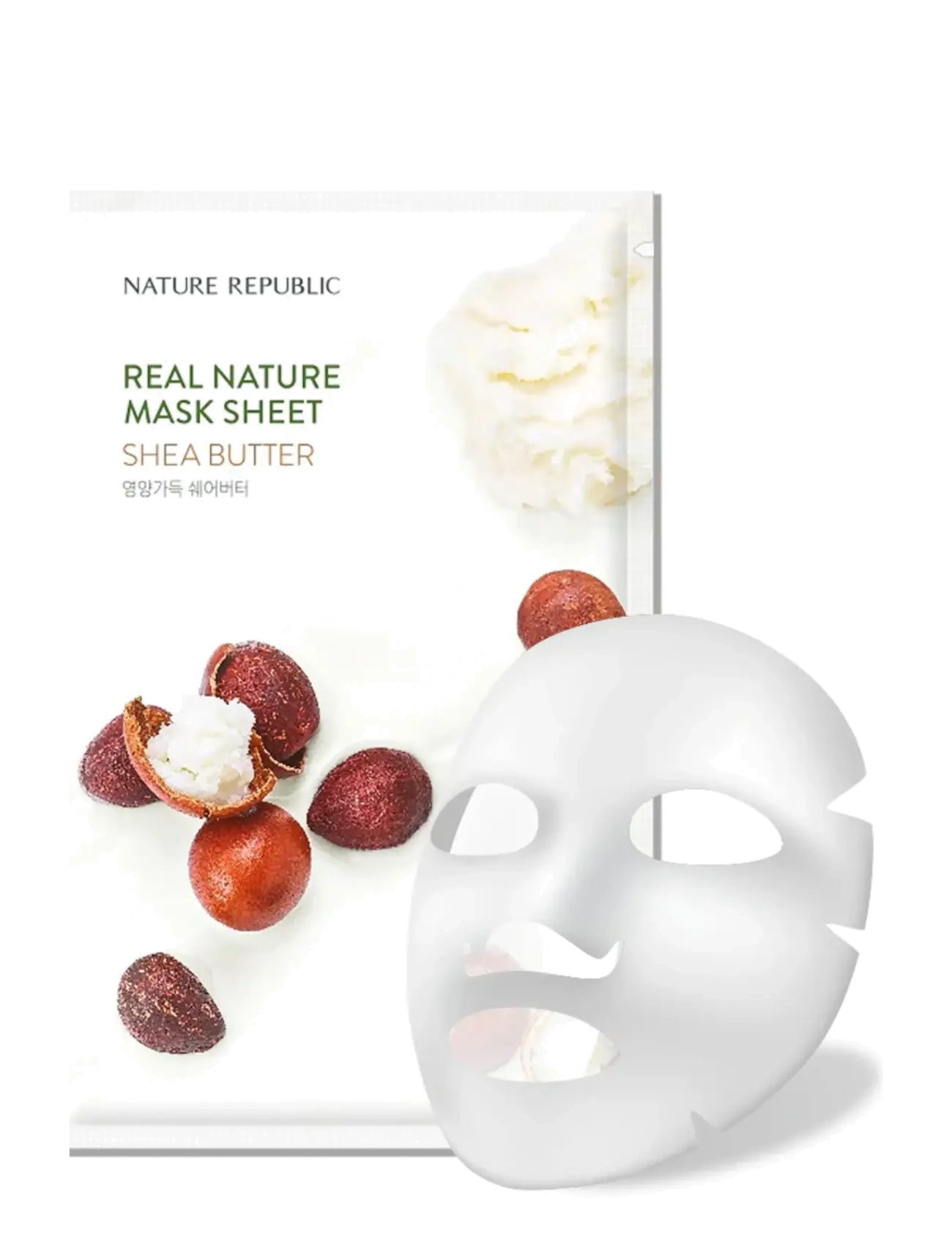 Nature Republic Real Nature Sheet Mask Shea Butter - Ansigtspleje - CLEAR / undefined