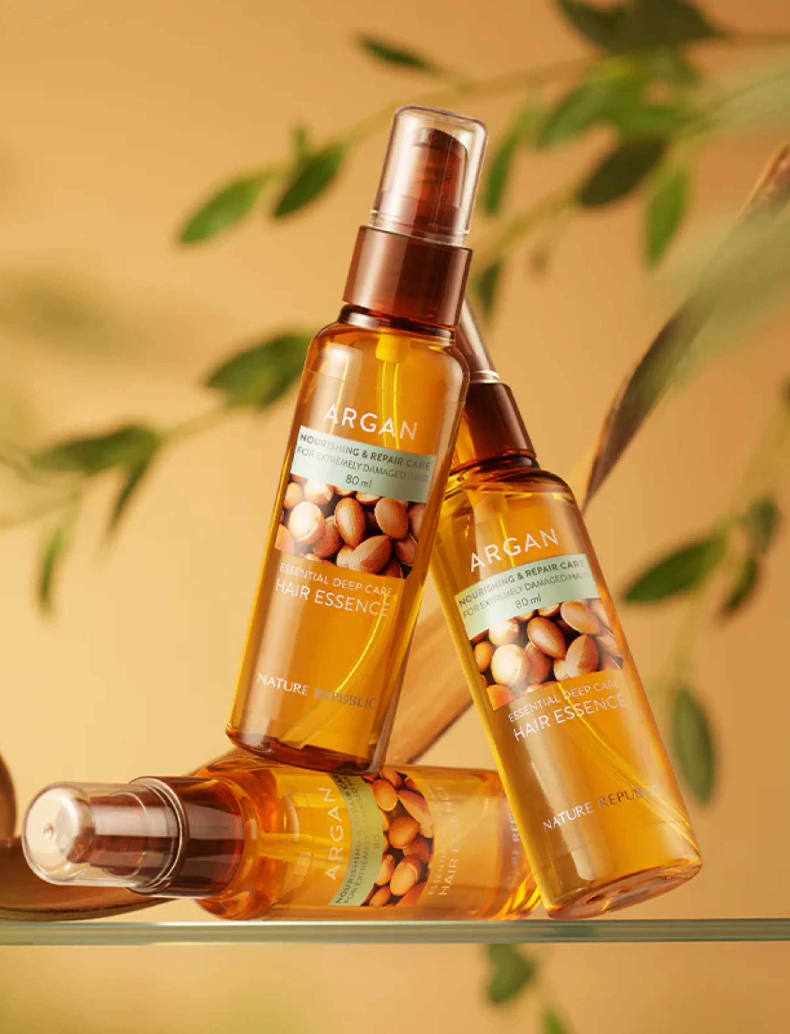 Nature Republic Argan Essential Moisture Hair Oil, 80 ml, Nude, Pleje > Hårolie, Dame