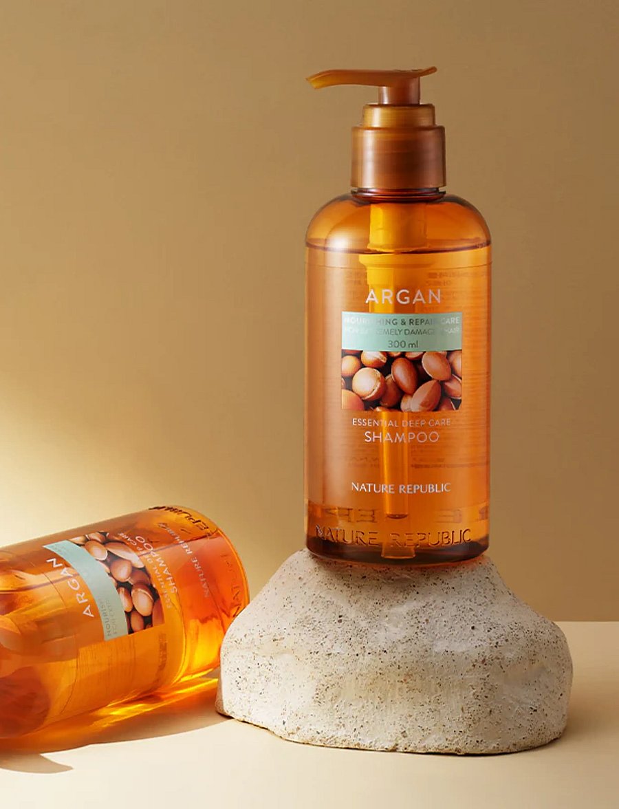 Nature Republic - Argan Essential Moisture Repairing Shampoo - shampoo - clear - 0