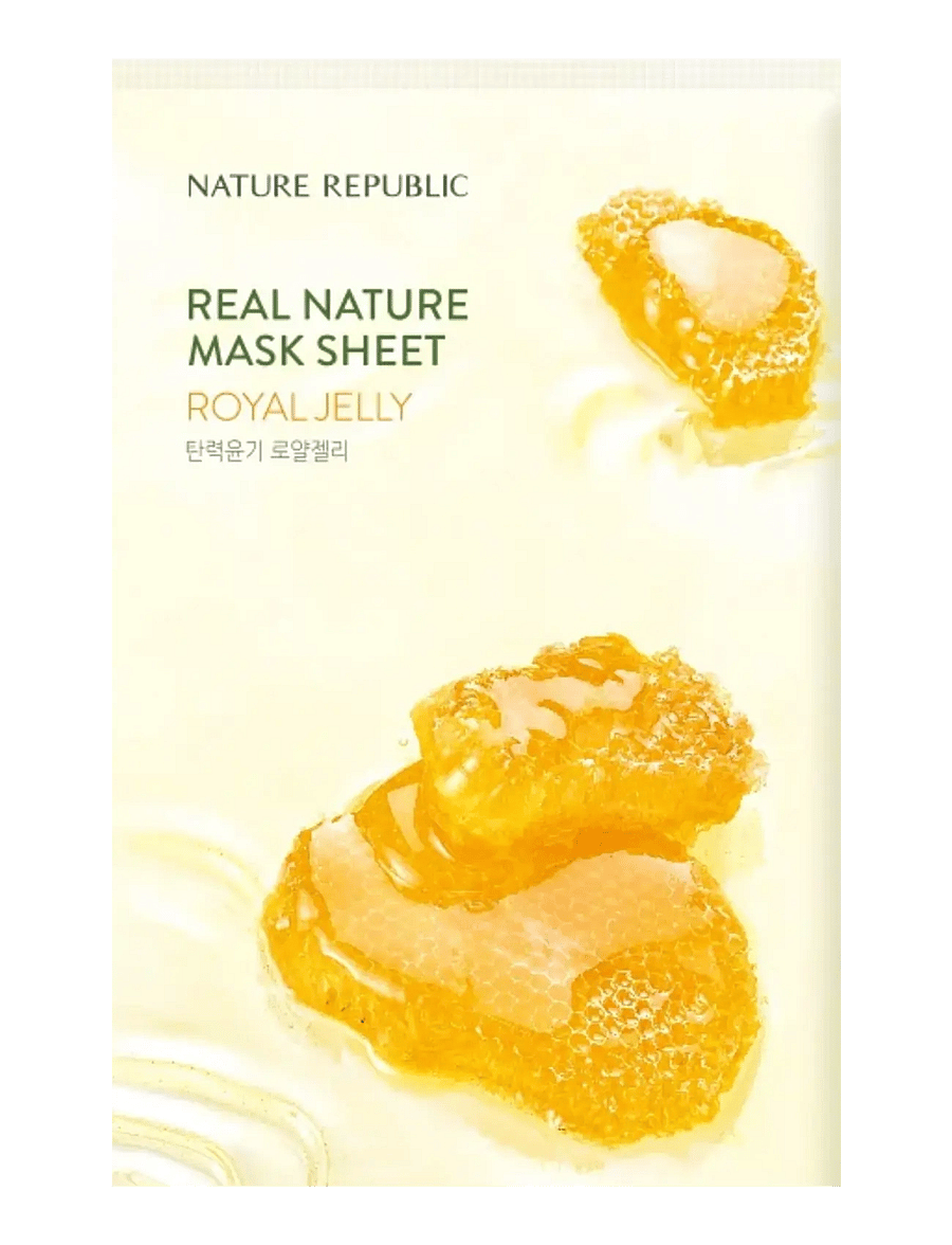Nature Republic - Real Nature Mask Sheet Royal Jelly - sheet masks - clear - 1