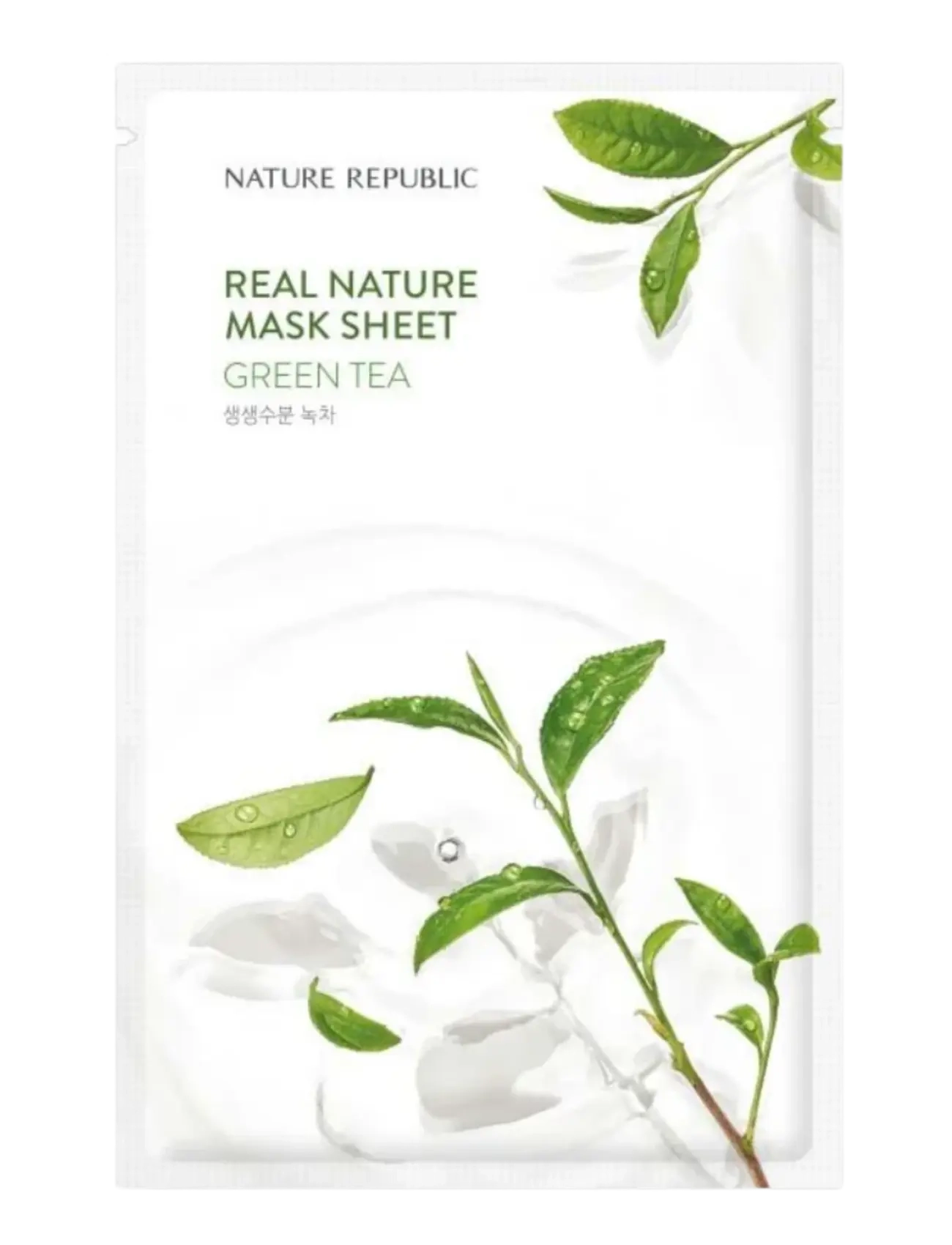 Nature Republic Real Nature Mask Sheet Green Tea, Sheetmaske, Nude, Str: 23 ML