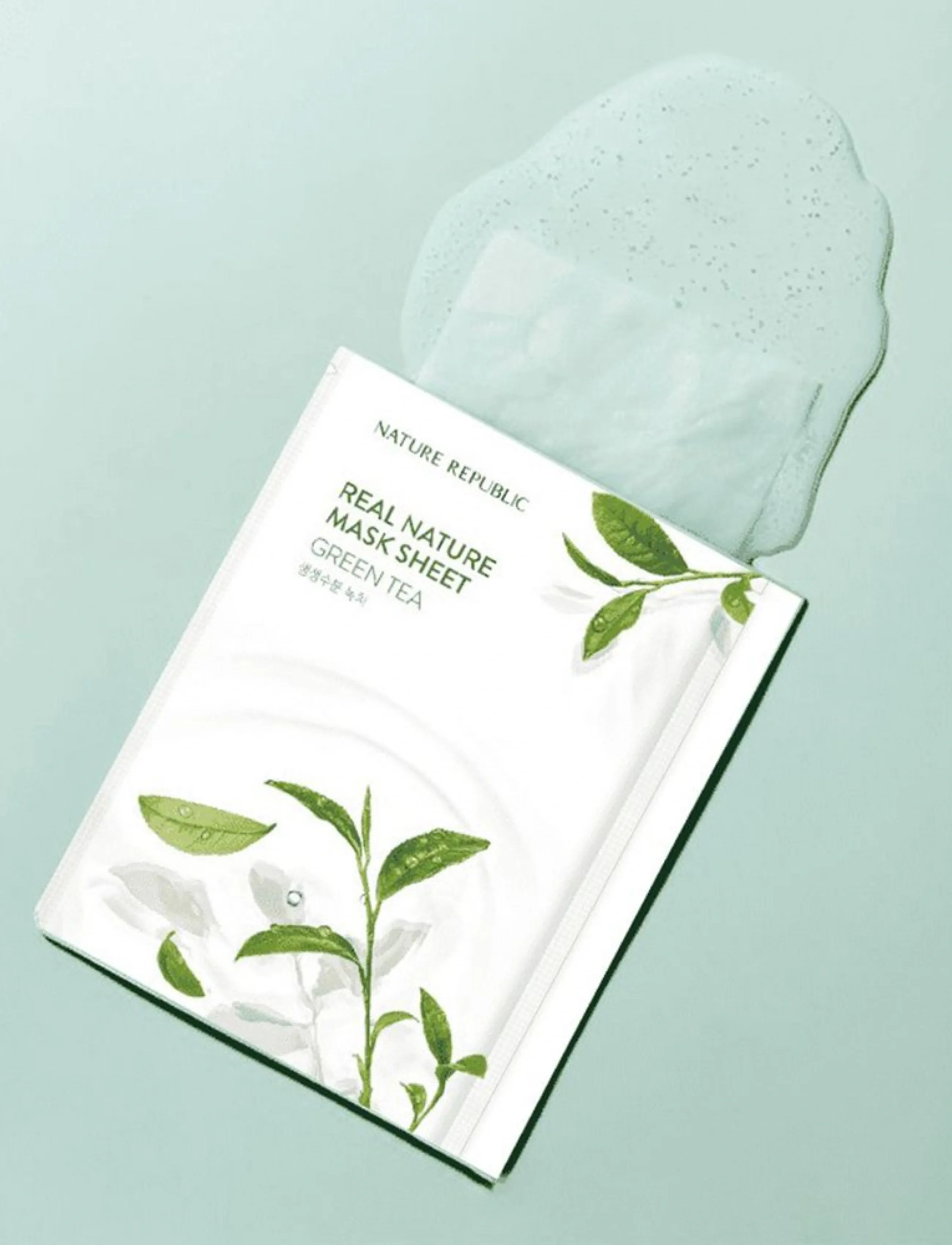 Nature Republic Real Nature Mask Sheet Green Tea, 23 ml, Nude, Masker > Sheetmask, Dame