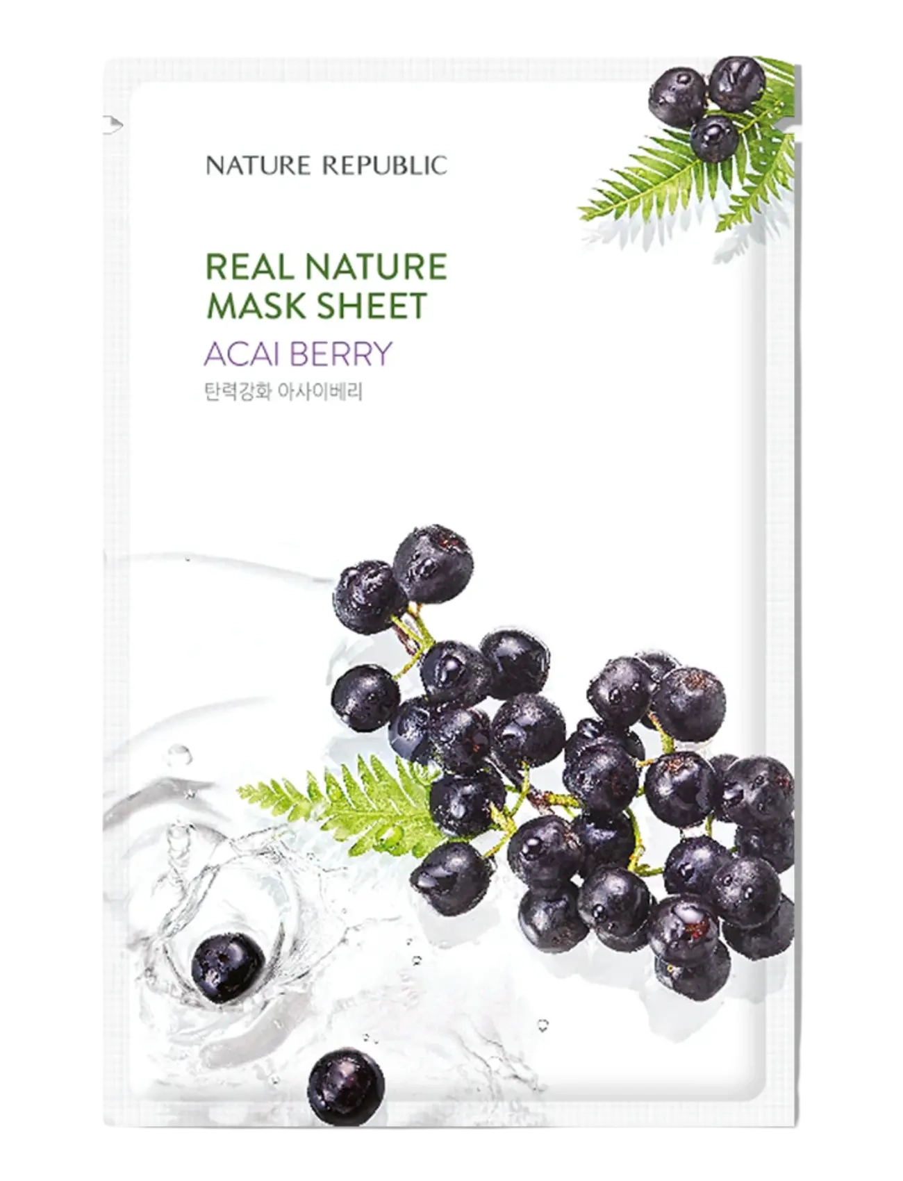 Nature Republic Real Nature Sheet Mask Acai Berry, Sheetmaske, Nude, Str: 23 ML