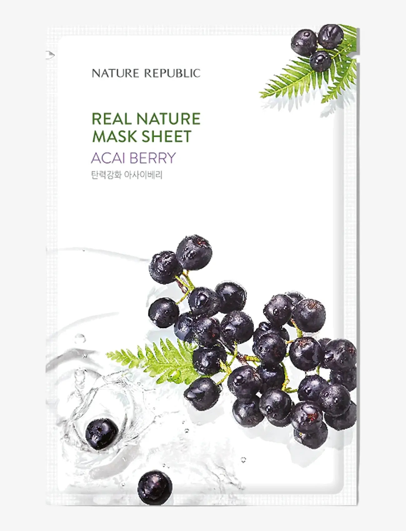 Nature Republic - Real Nature Sheet Mask Acai Berry - sheet masks - clear - 1