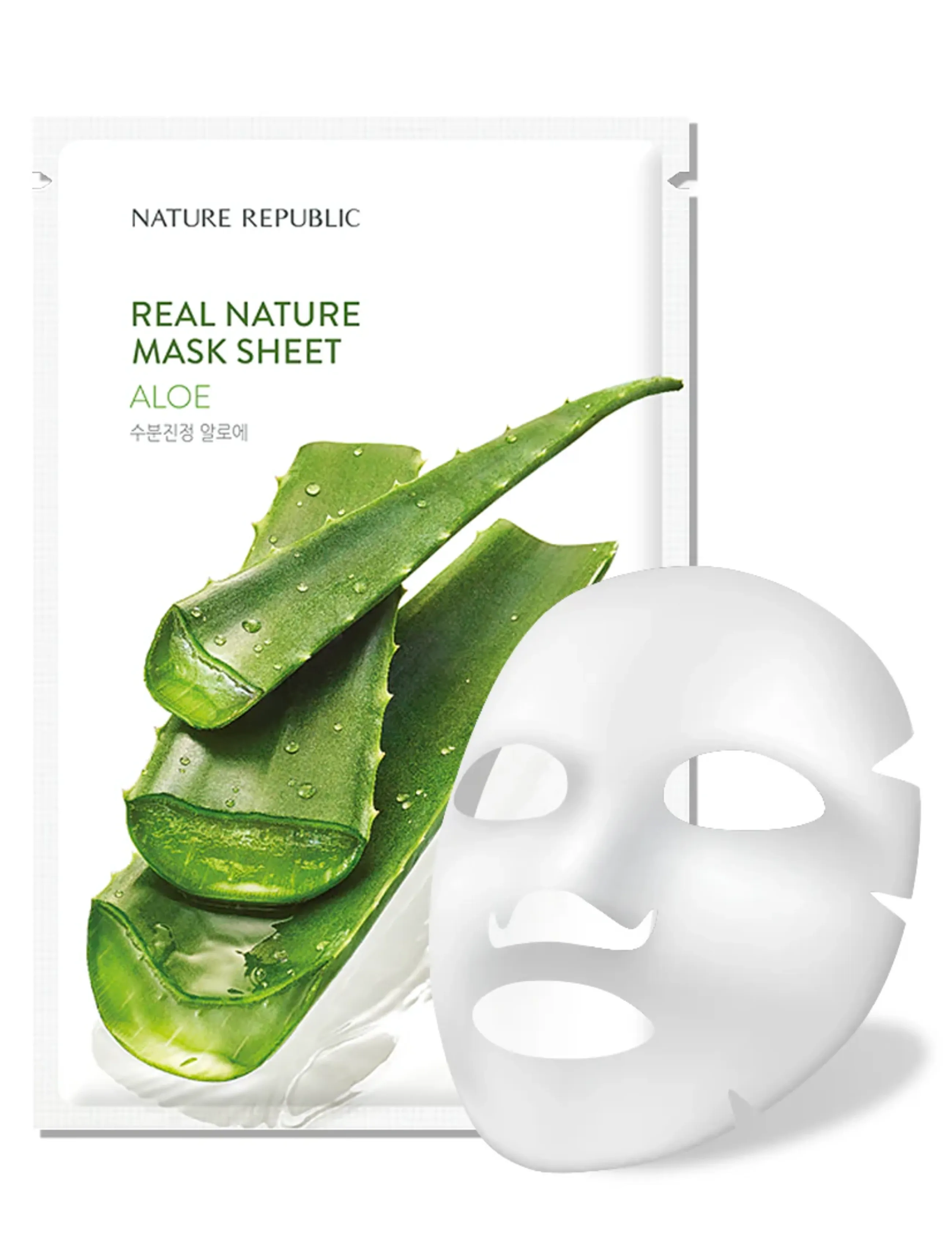 Nature Republic Real Nature Sheet Mask Aloe, 23 ml, Nude, Masker > Sheetmask, Dame