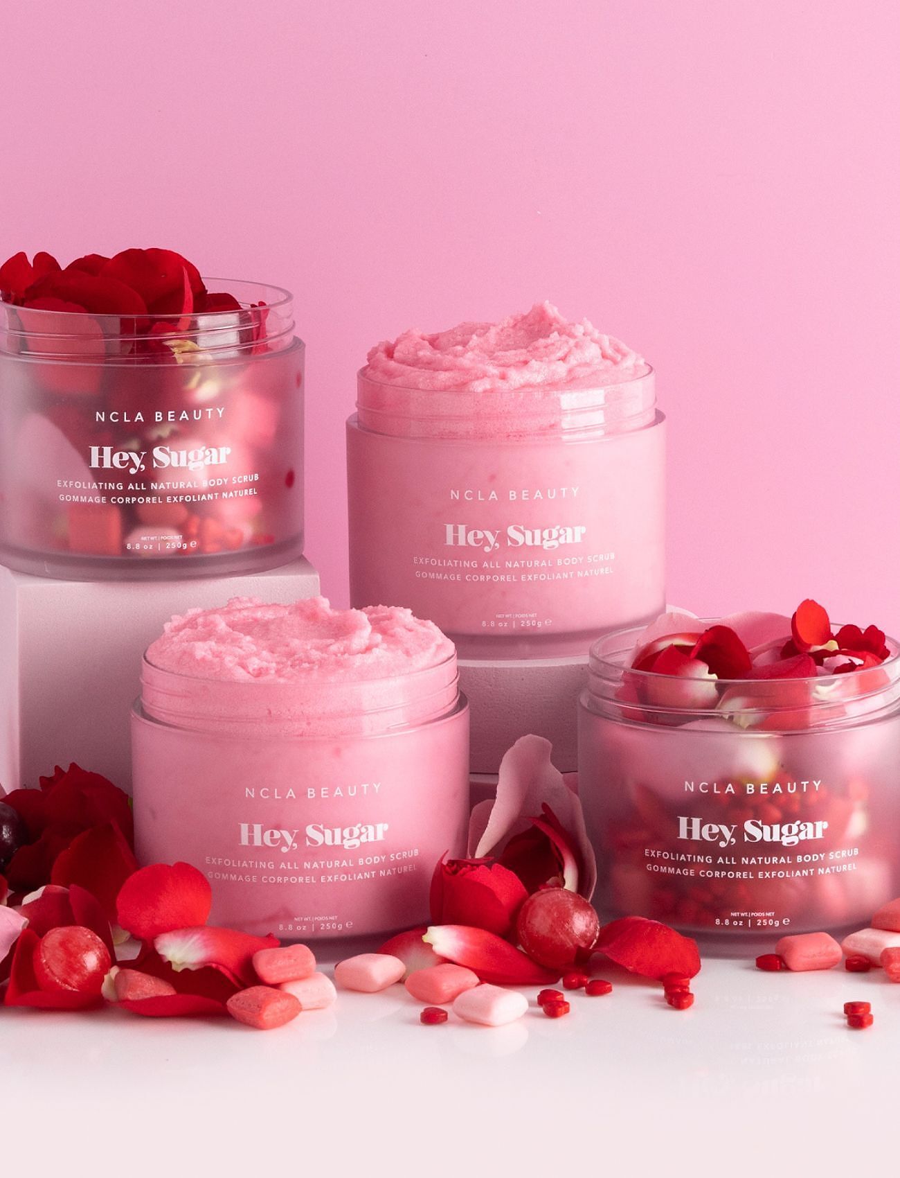 NCLA beauty - Hey, Sugar Candy Roses Body Scrub - skrub & exfoliering - krop - candy roses - 2