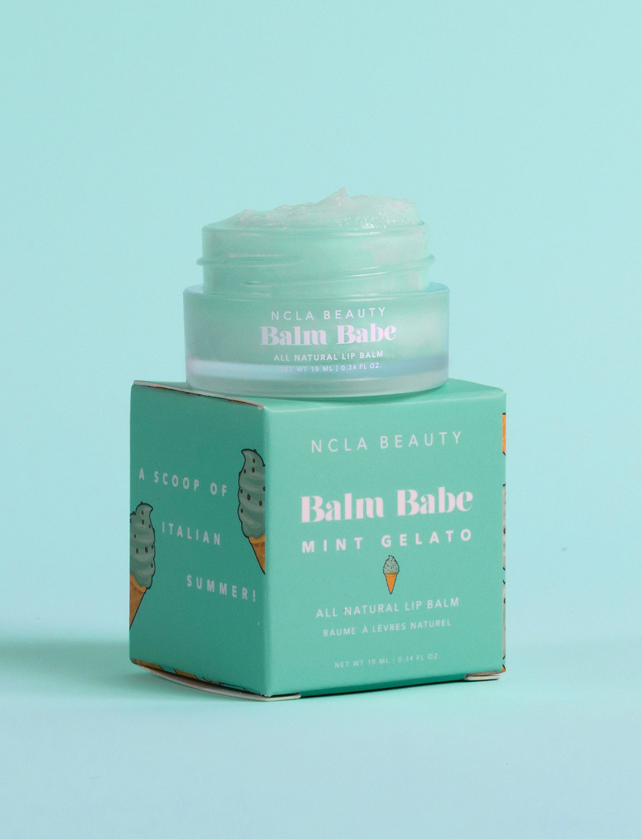 NCLA beauty - Balm Babe - Mint Gelato Lip Balm - läppbalsam - balm babe - mint gelato lip balm - 1
