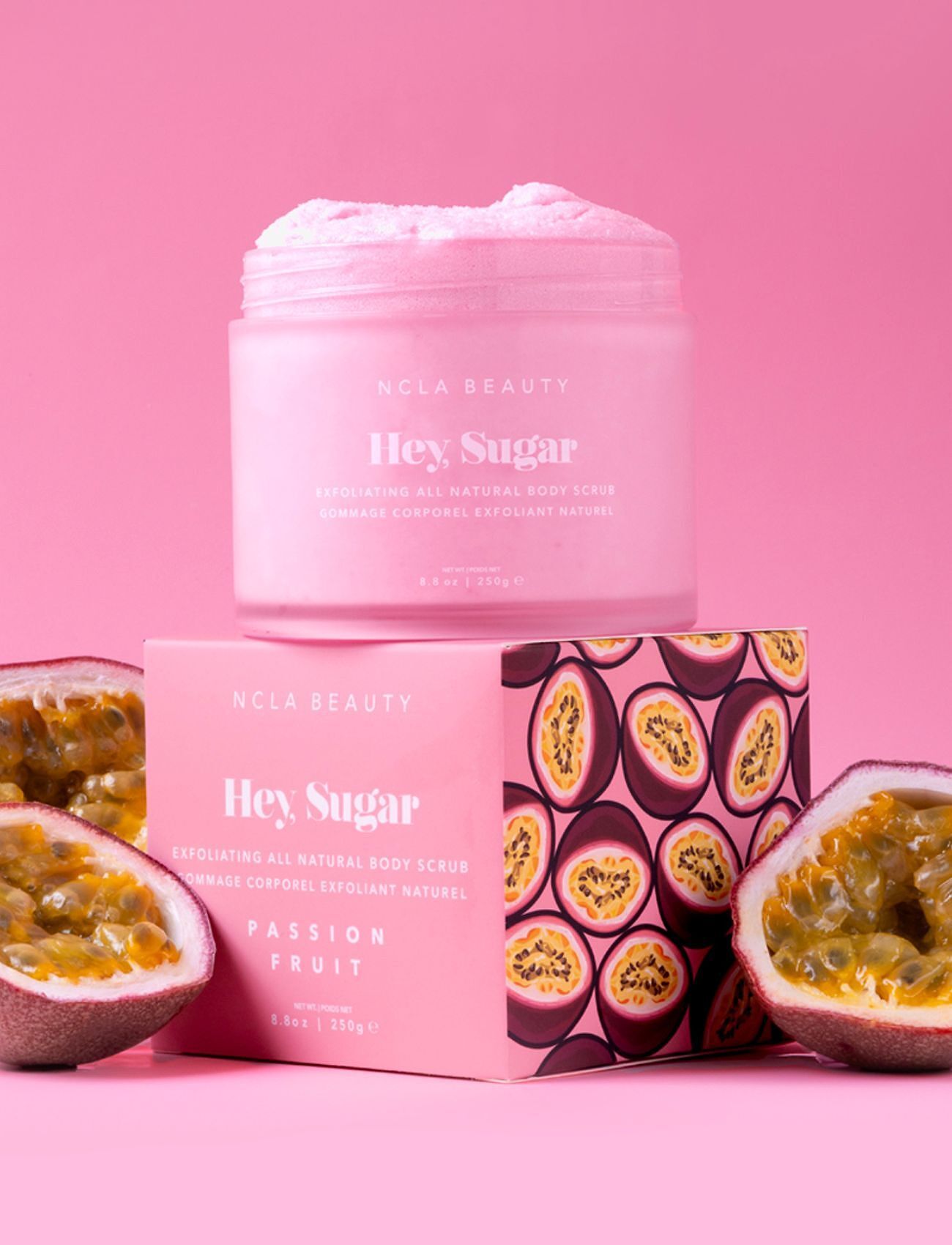 NCLA beauty - Hey, Sugar Passion Fruit Body Scrub - skrubb & exfoliators - kropp  - passion fruit - 1