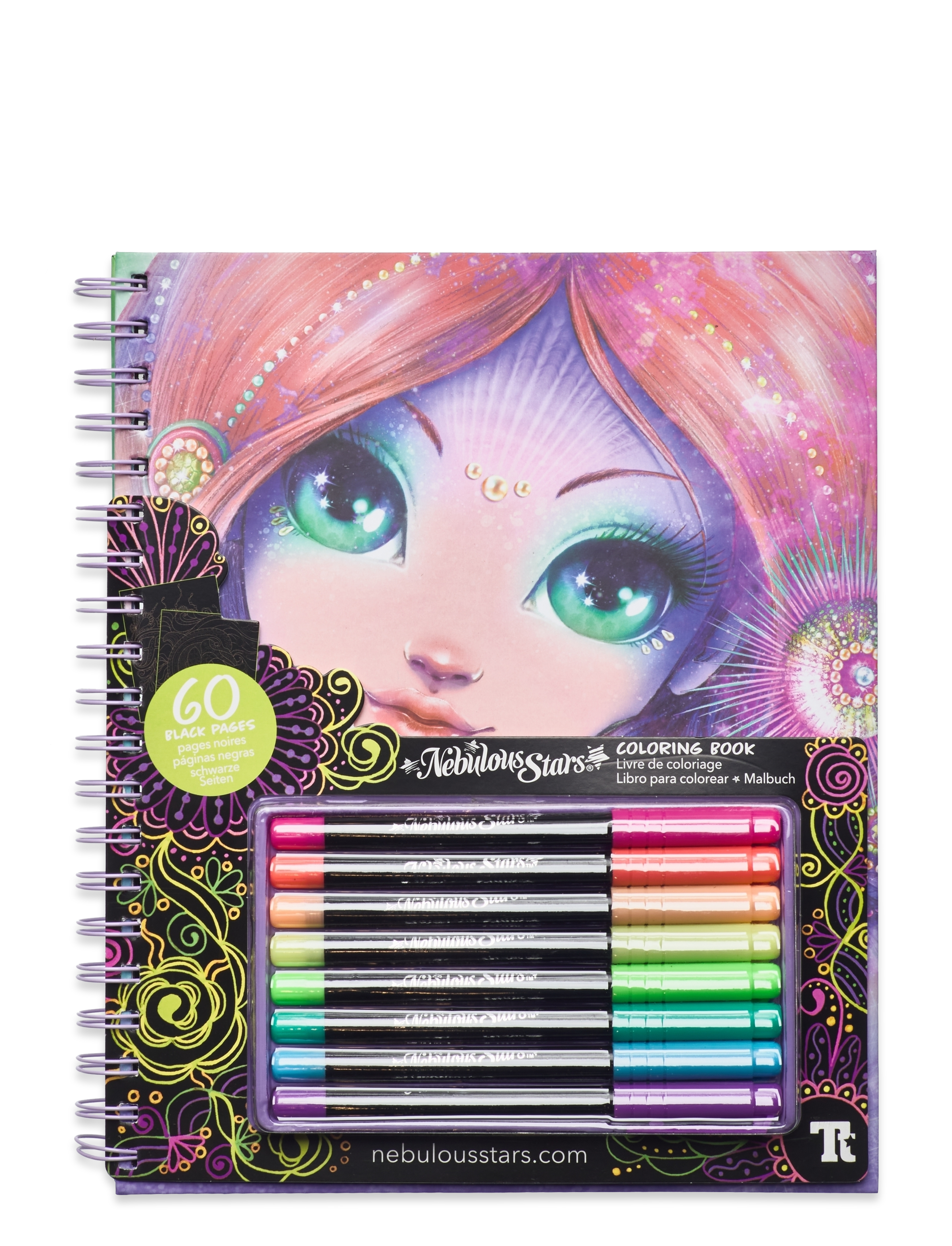 Nebulous Stars Nebulous Star Black Pages Coloring Book Coralia, One Size, Multi/patterned, Tegning > Malebøger Og Håndarbejdsbøger, Børn