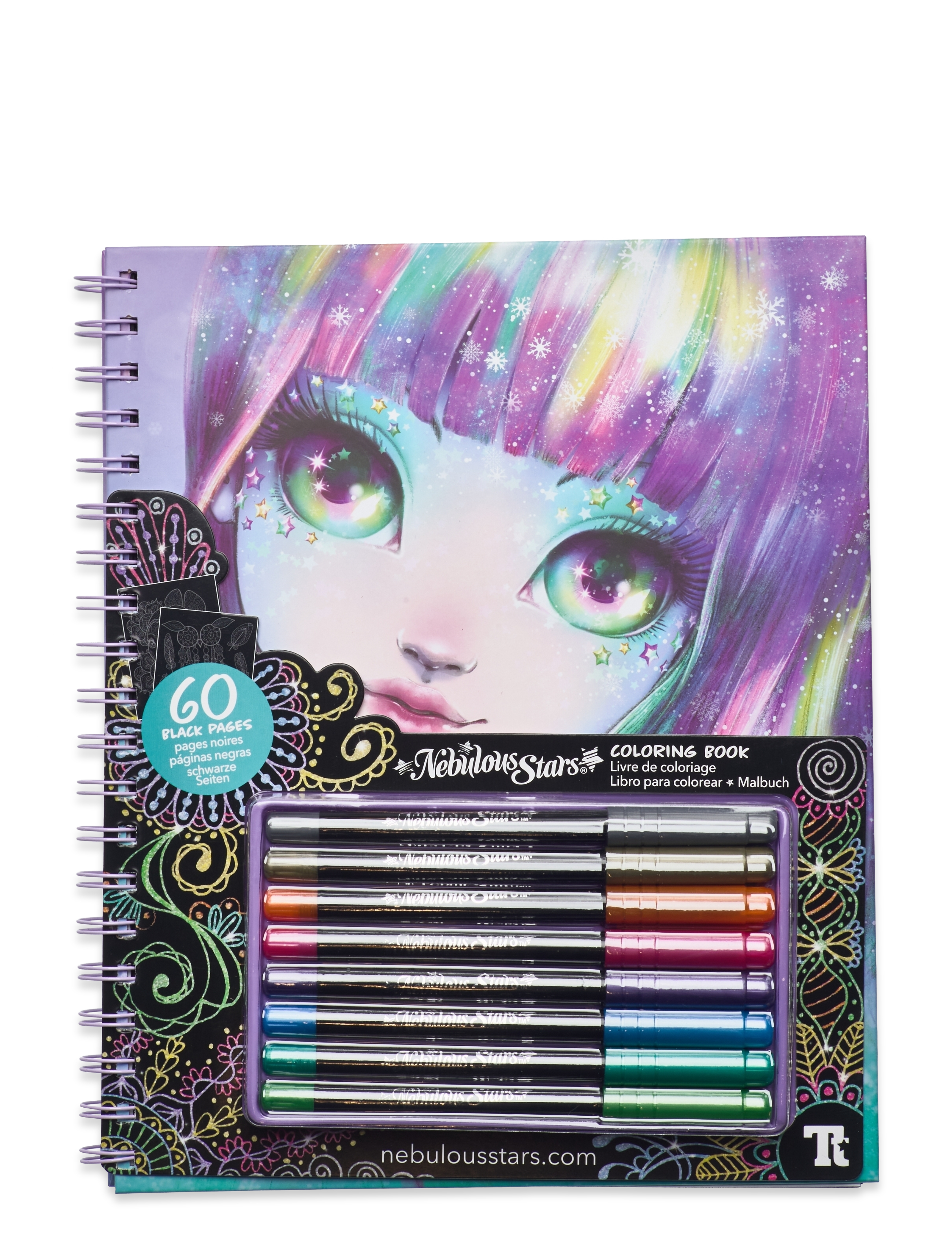 Nebulous Stars Nebulous Star Black Pages Coloring Book - Isadora, One Size, Multi/patterned, Tegning > Malebøger Og Håndarbejdsbøger, Børn