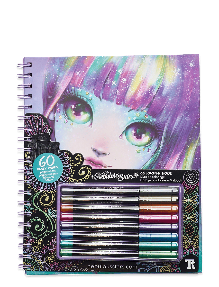 Nebulous Stars - Nebulous Star Black Pages Coloring Book - Isadora - målar- & pysselböcker - multi - 0