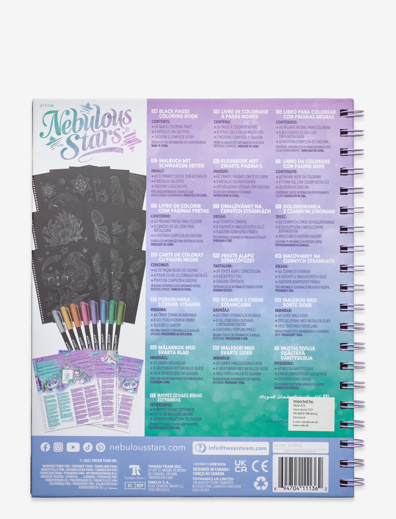 Nebulous Stars - Nebulous Star Black Pages Coloring Book - Isadora - multi - 2