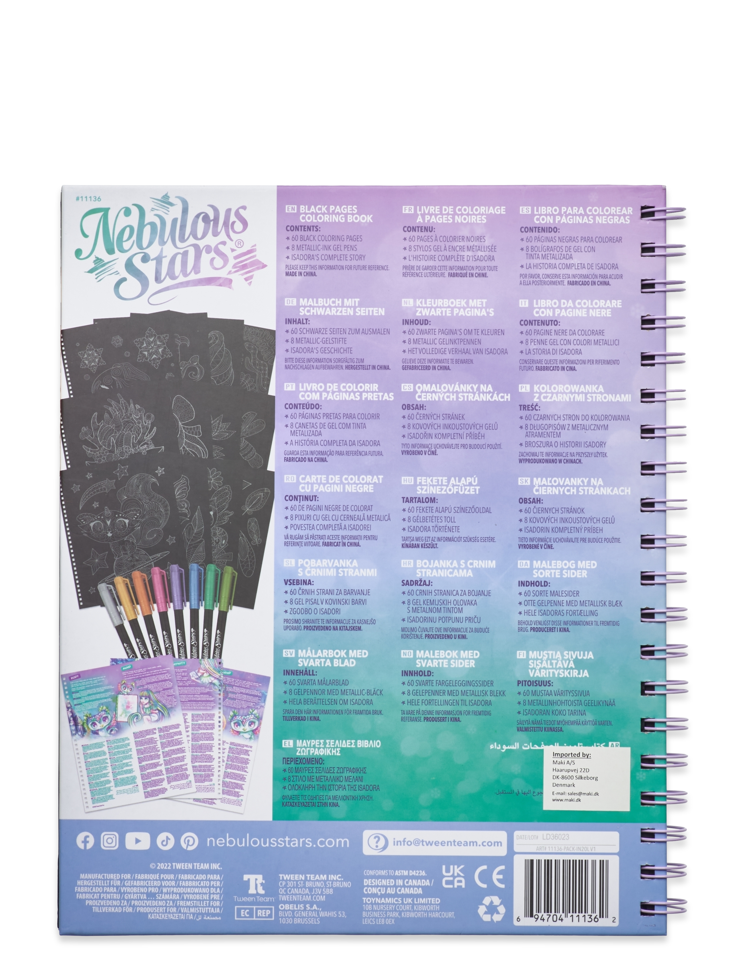 Nebulous Stars - Nebulous Star Black Pages Coloring Book - Isadora - tegne - multi - 2