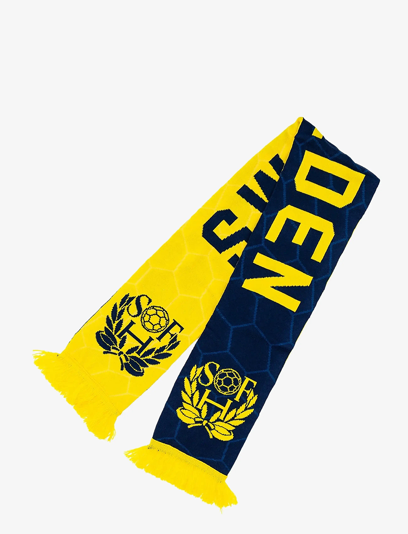 NeH - SHF Knitted Scarf Jacquard Yellow/Blue - halsdukar - yellow/blue - 0