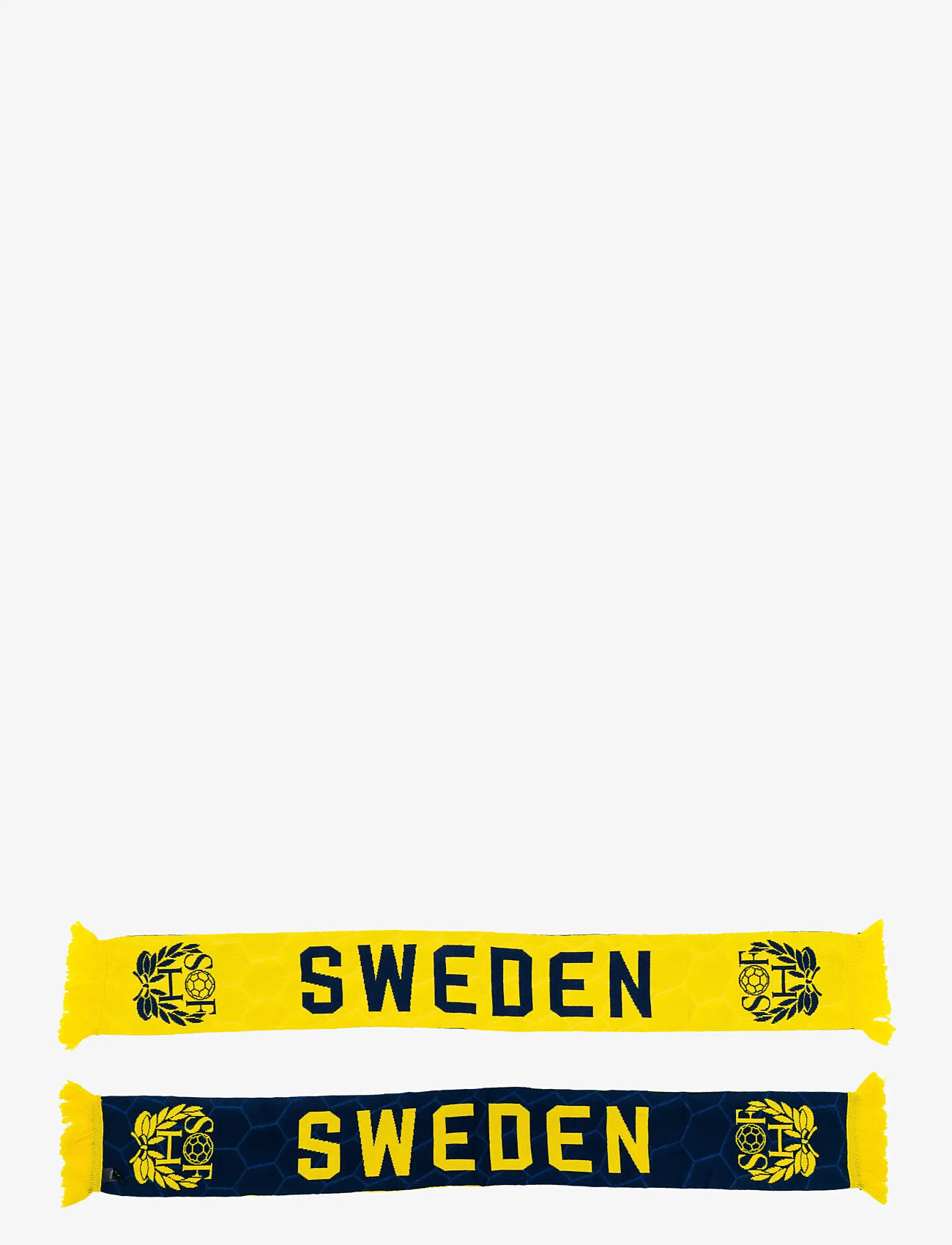 NeH - SHF Knitted Scarf Jacquard Yellow/Blue - halsdukar - yellow/blue - 1