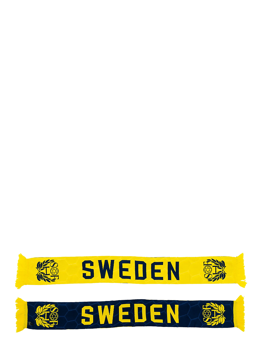 NeH - SHF Knitted Scarf Jacquard Yellow/Blue - halstørklæder - yellow/blue - 1