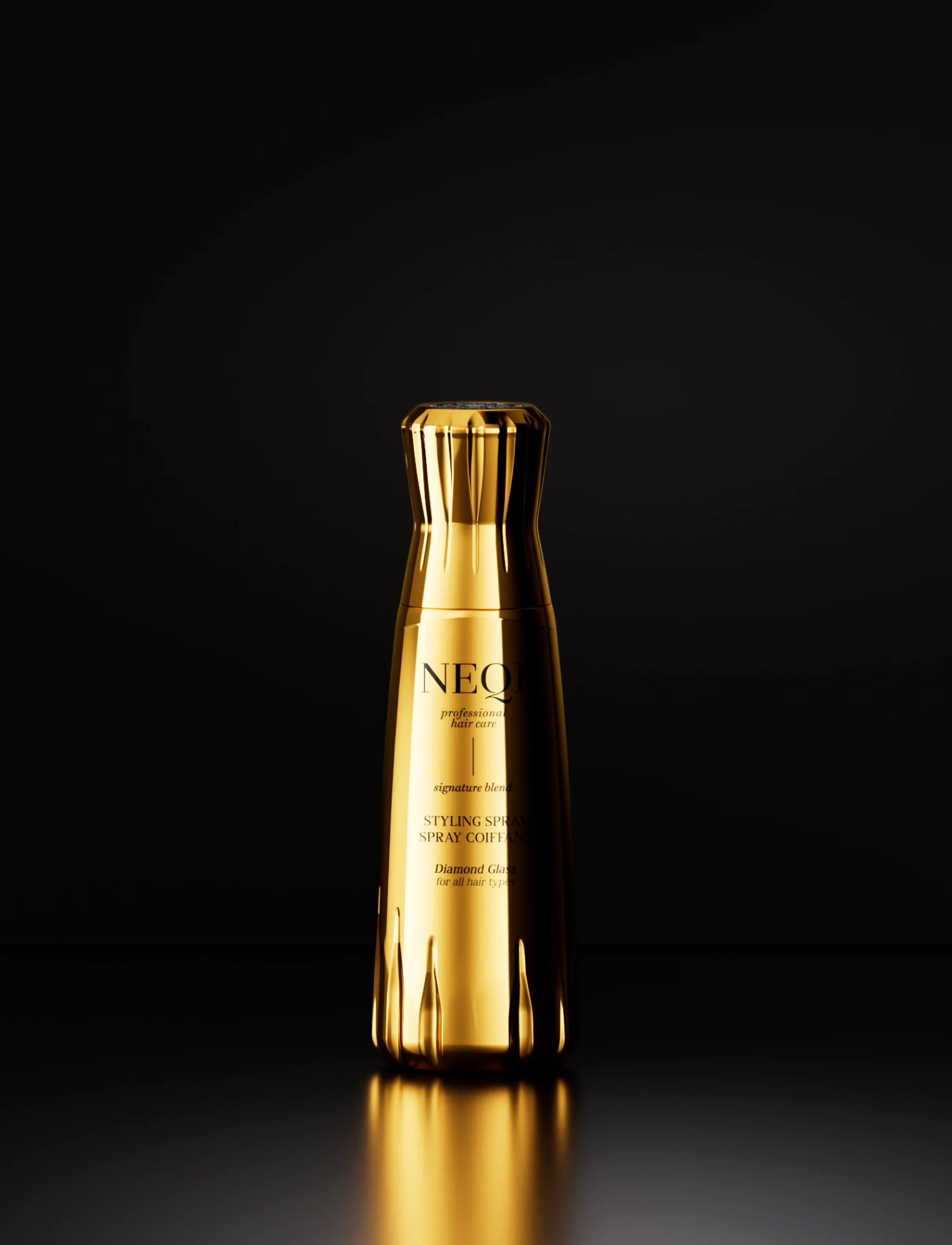 Neqi - Diamond Glass Styling Spray All - hårspray - gold - 3