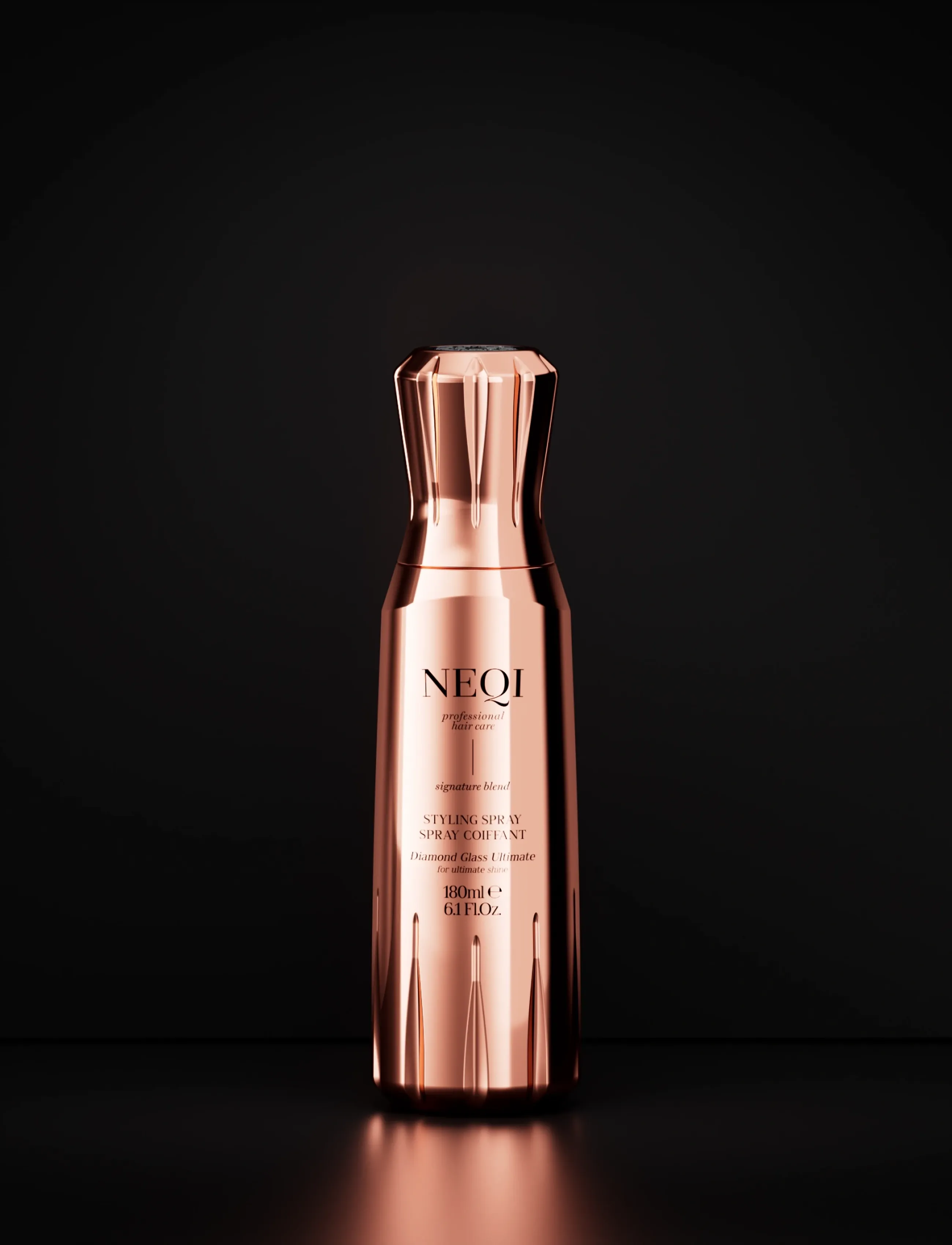 Neqi - Diamond Glass Ultimate Styling Spray - hårspray - rosÉ gold - 2