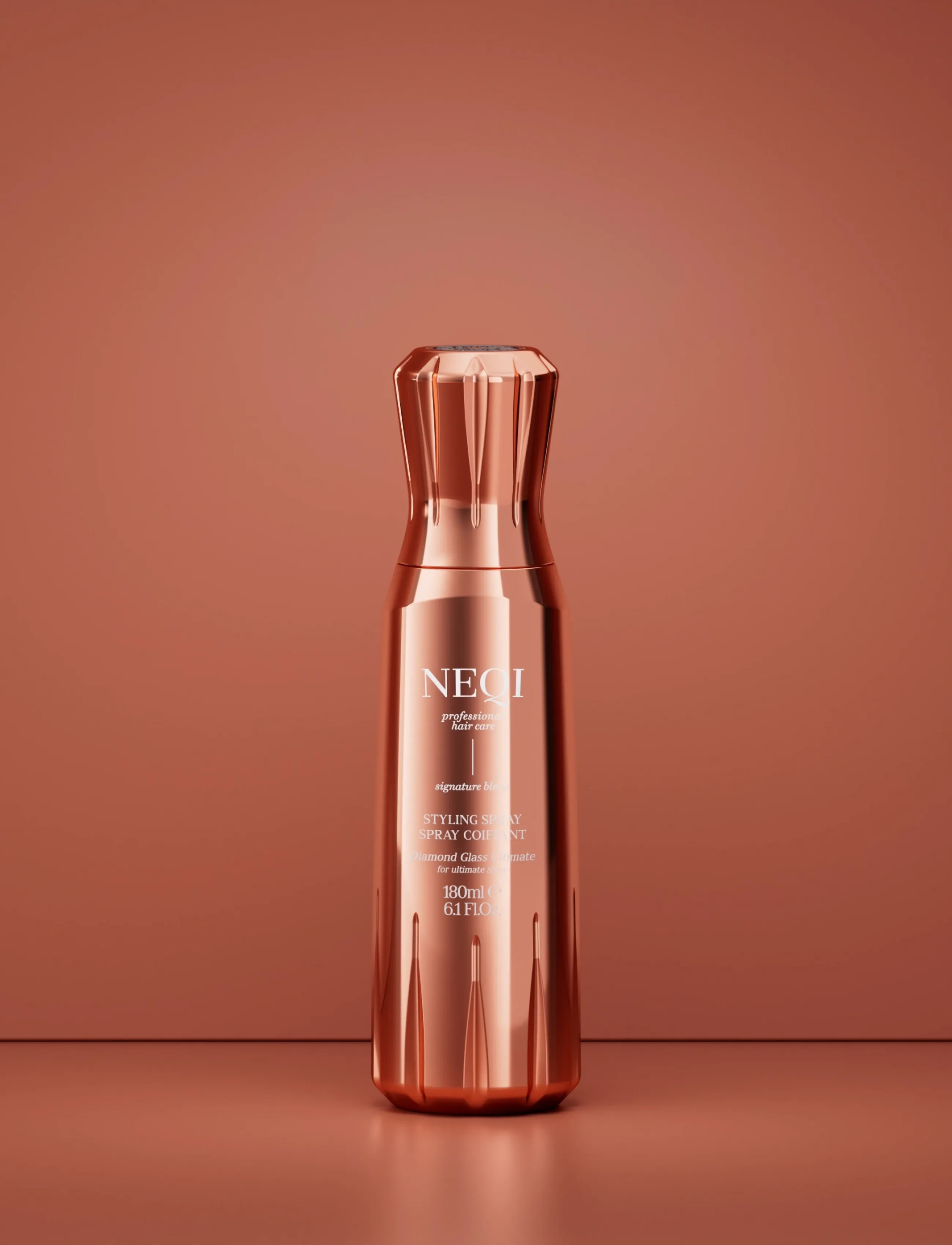 Neqi - Diamond Glass Ultimate Styling Spray - hårspray - rosÉ gold - 3