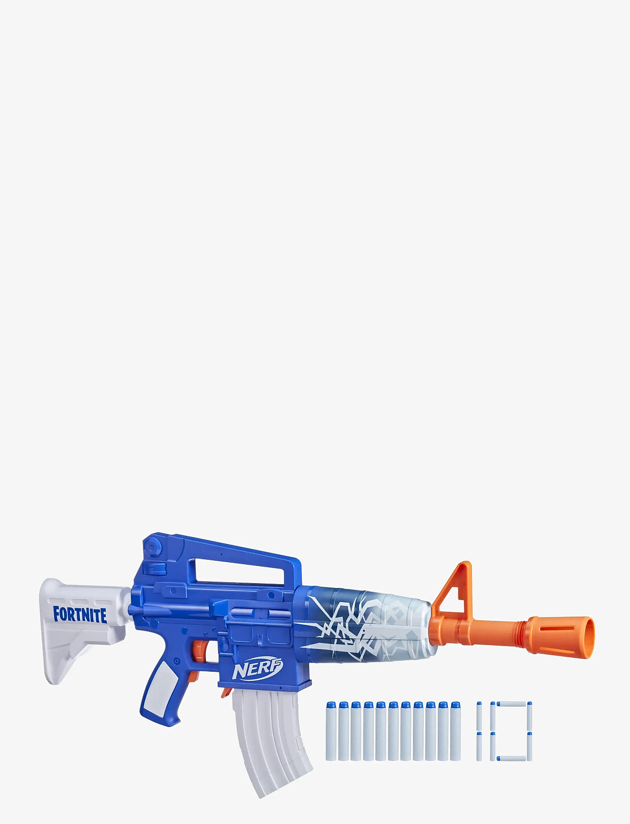 NERF FORTNITE BLUE SHOCK Nerf Fortnite Blue Shock Dart Blaster with 10-Dart Clip \u0026 Code