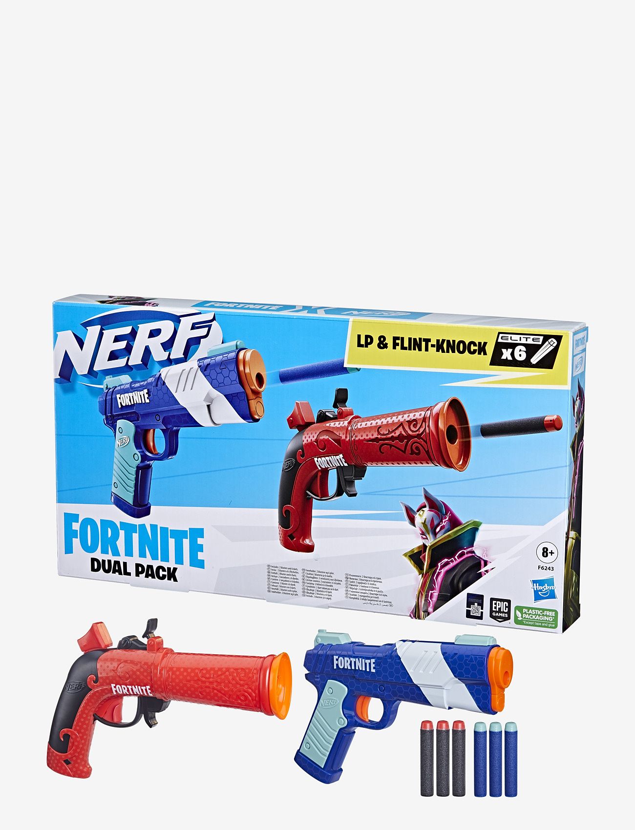 Nerf - Fortnite Dual Pack Includes 2 Blasters and 6 Elite Darts - multi coloured - 0