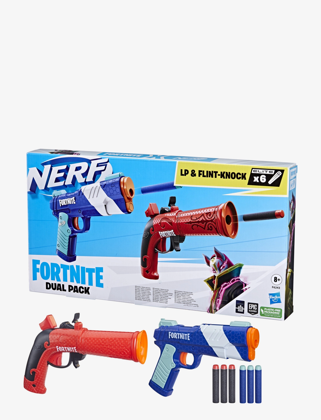 Nerf - Fortnite Dual Pack Includes 2 Blasters and 6 Elite Darts - multi coloured - 0