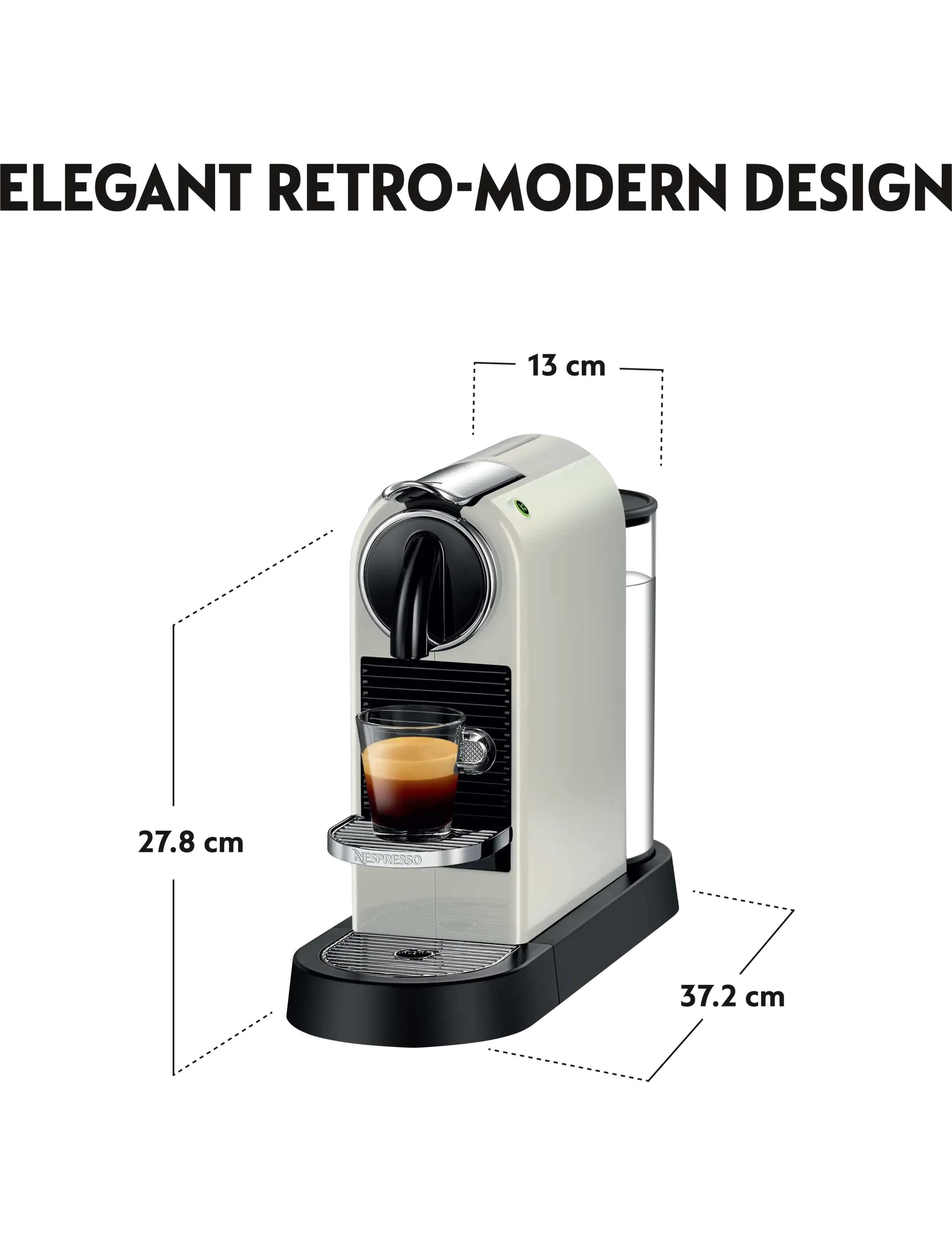 Nespresso - De'Longhi Nespresso Citiz EN167.W - køb efter pris - white - 4