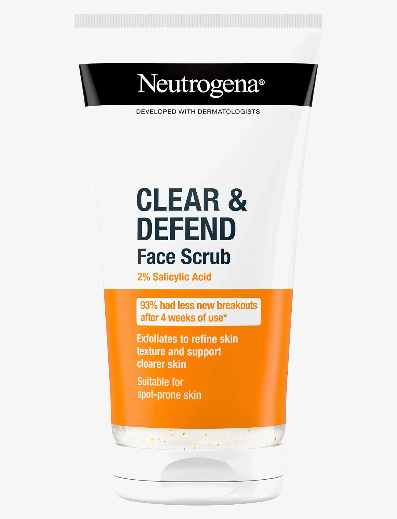Neutrogena - Neutrogena Clear & Defend Face Scrub 2% Salicylic Acid 150 ml - peeling - clear - 0