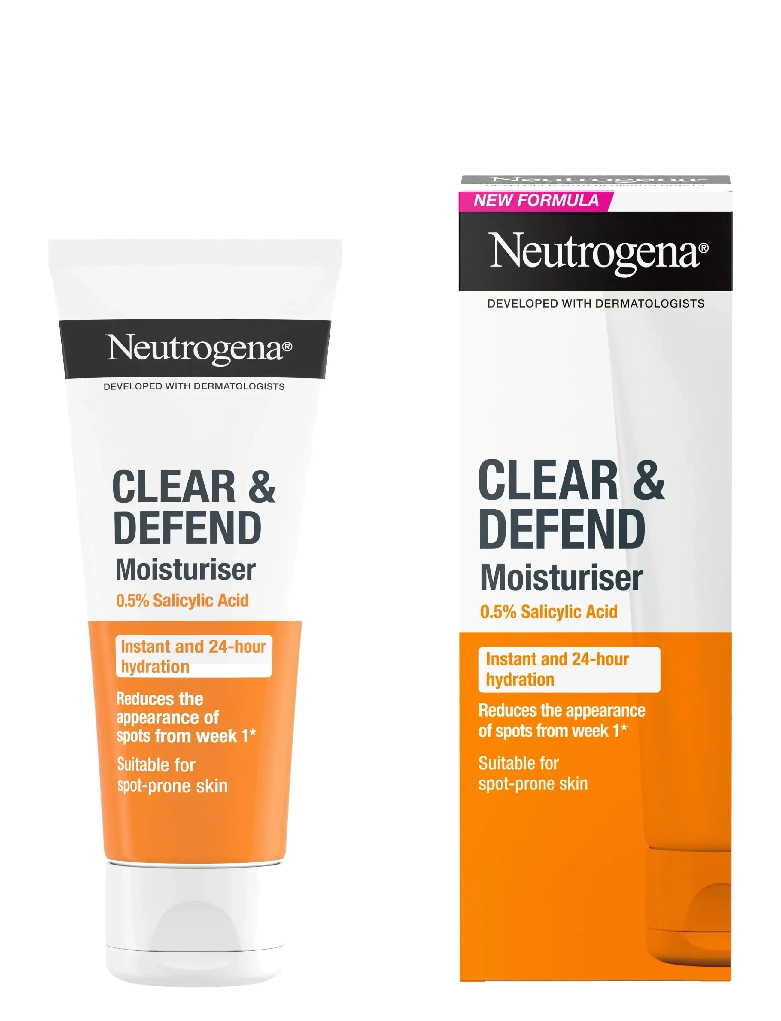 Neutrogena Neutrogena Clear & Defend 0,5% Salicylic Acid Moisturiser 50 ml, 50 ml, White, Fugtighedscreme > Dagcreme, Dame