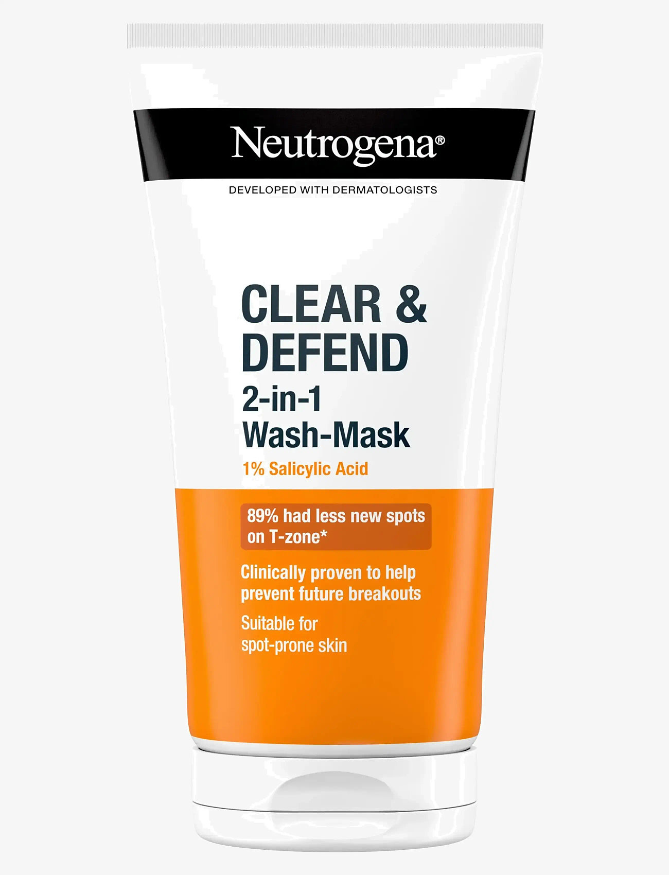 Neutrogena - Neutrogena Clear & Defend  2-in-1 wash-mask 1 % Salicylic Acid 150 ml - clear - 0