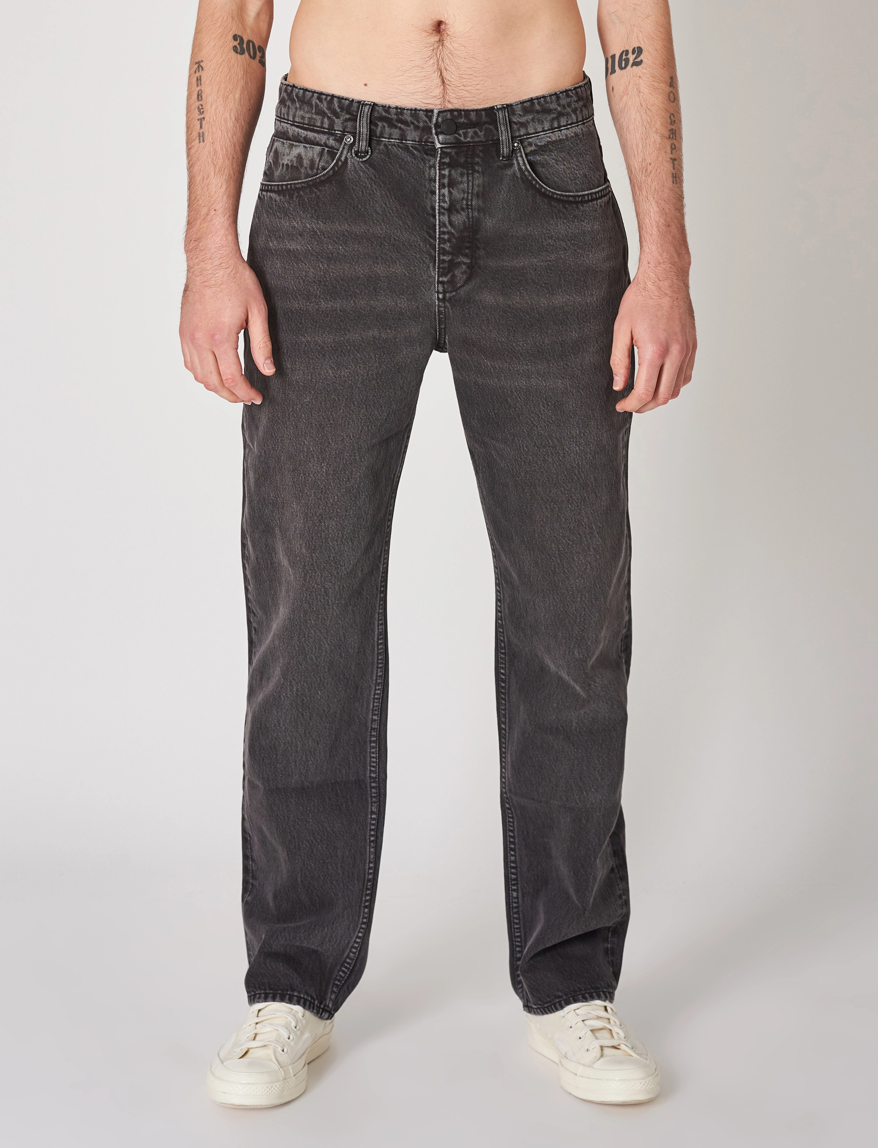 NEUW - LIAM LOOSE SUBWAY BLACK - washed black - 2