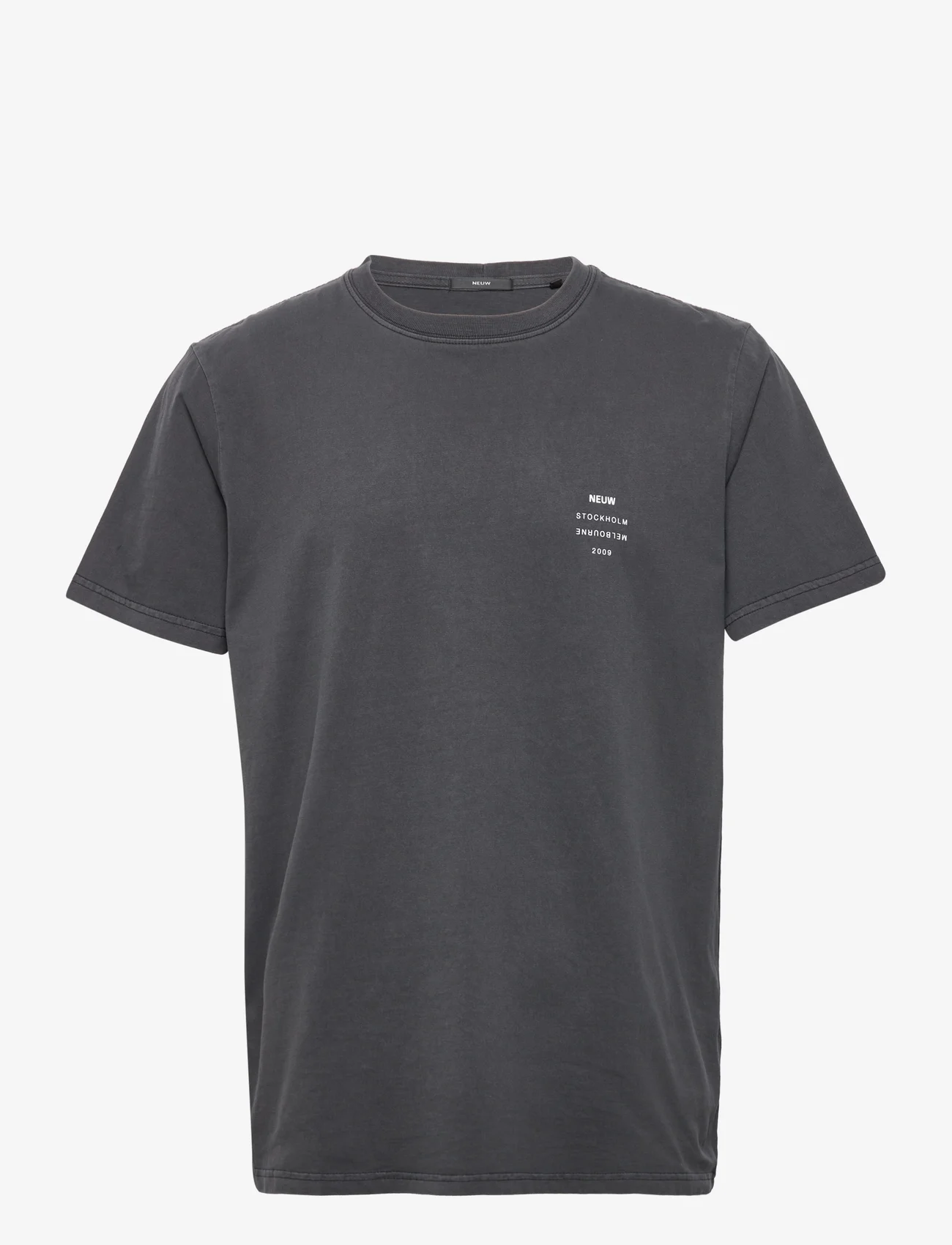 NEUW - ORGANIC NEUW BAND TEE - basis-t-skjorter - black - 0