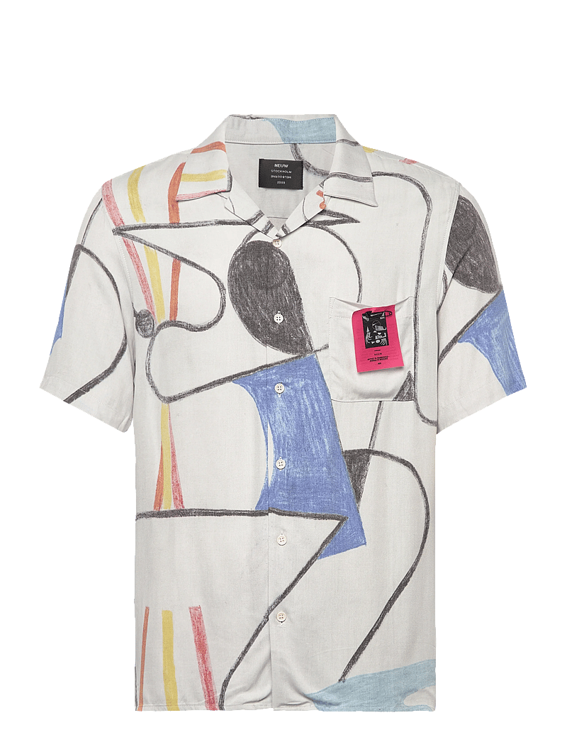 NEUW - BROOKS ART SHIRT 2WHITE ART - mustriga särgid - white - 1