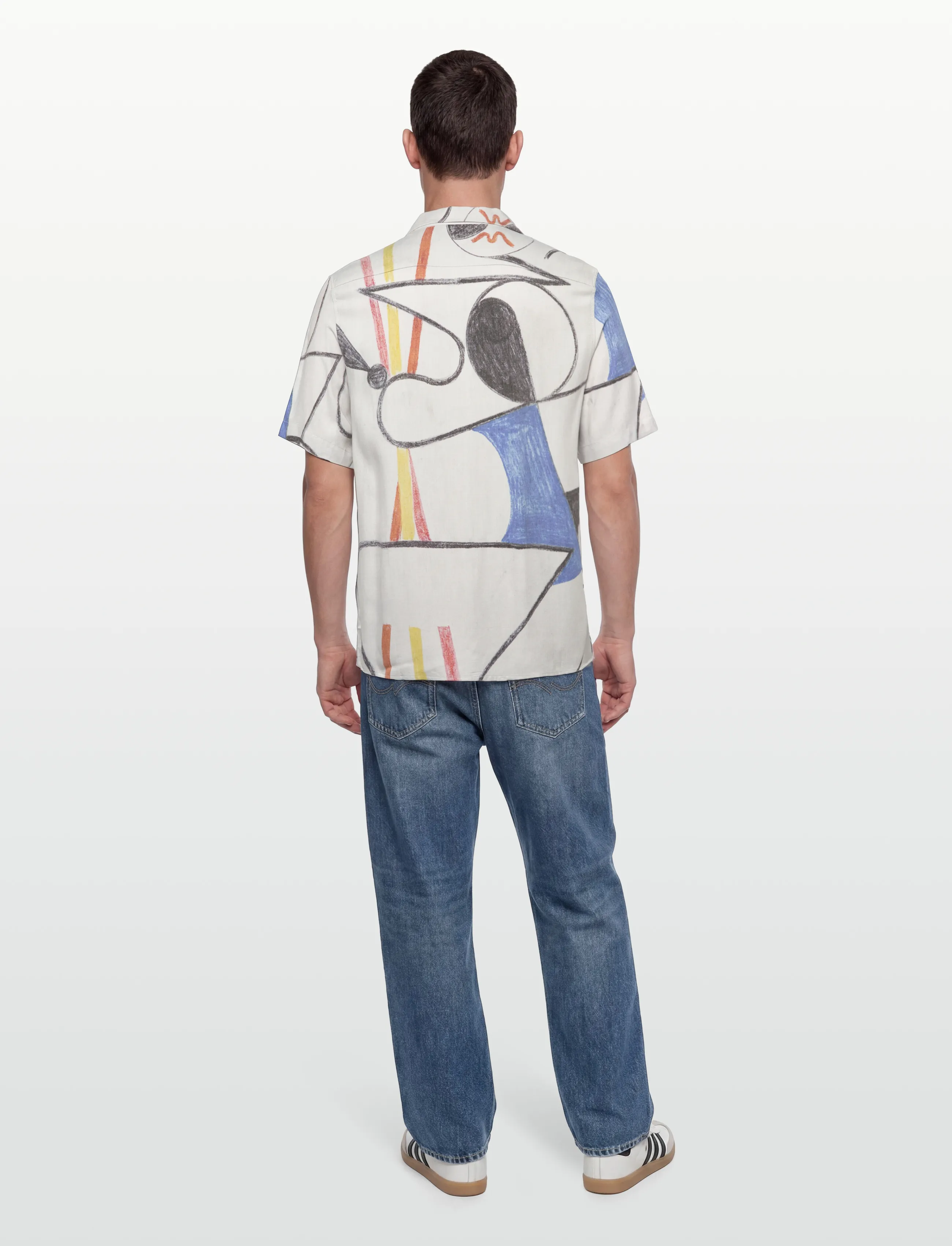 NEUW - BROOKS ART SHIRT 2WHITE ART - pattern shirts - white - 5
