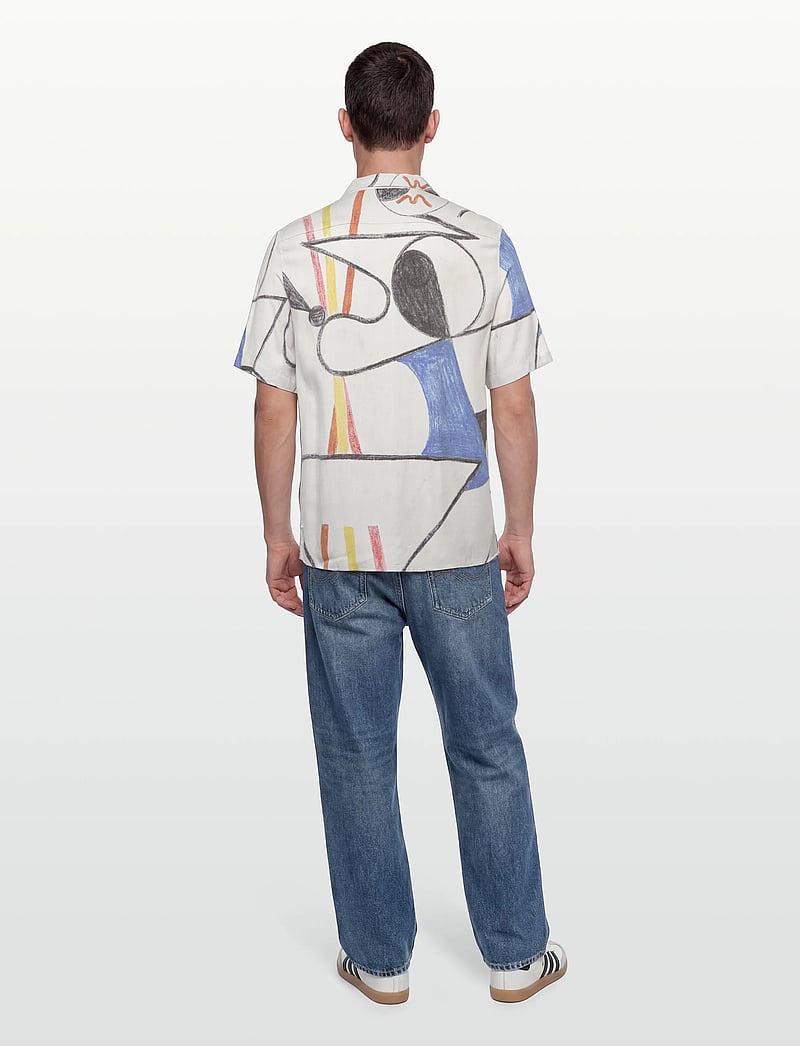 NEUW - BROOKS ART SHIRT 2WHITE ART - mustriga särgid - white - 5