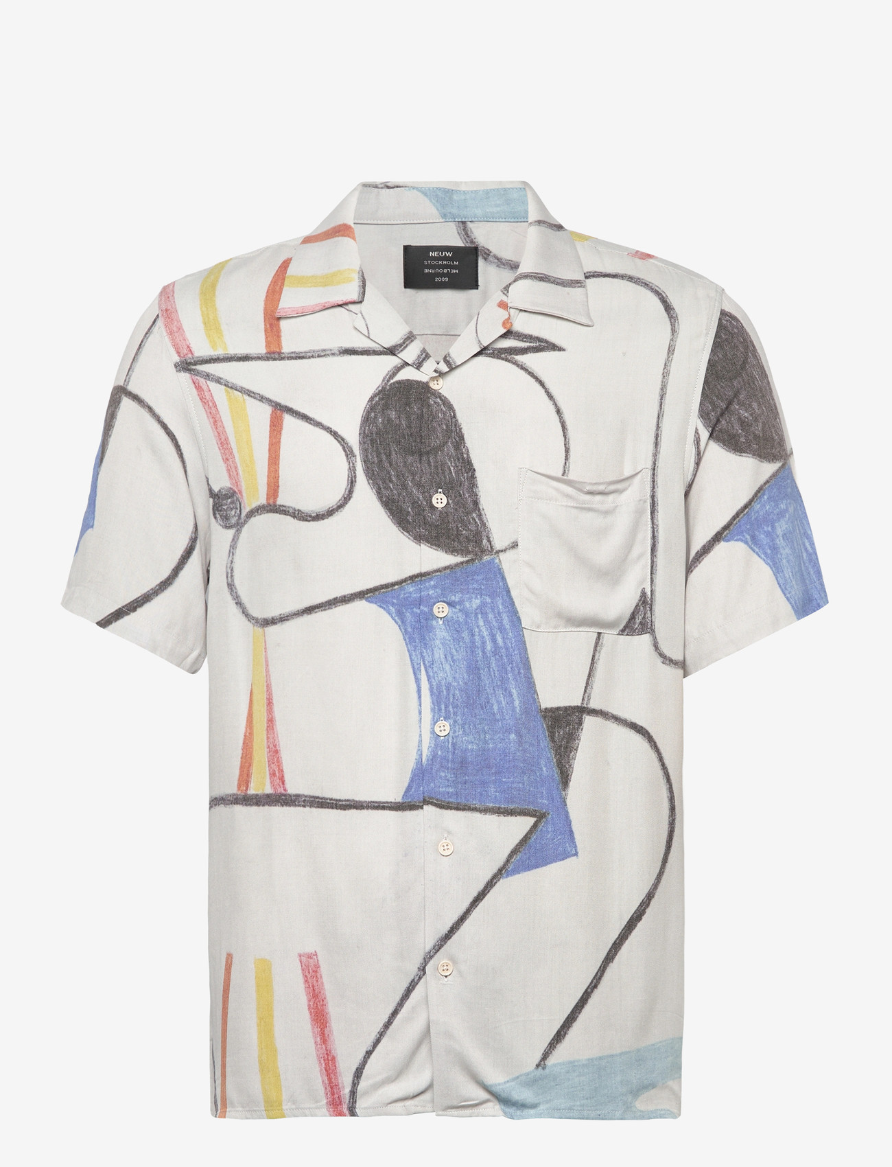NEUW - BROOKS ART SHIRT 2WHITE ART - mustriga särgid - white - 3