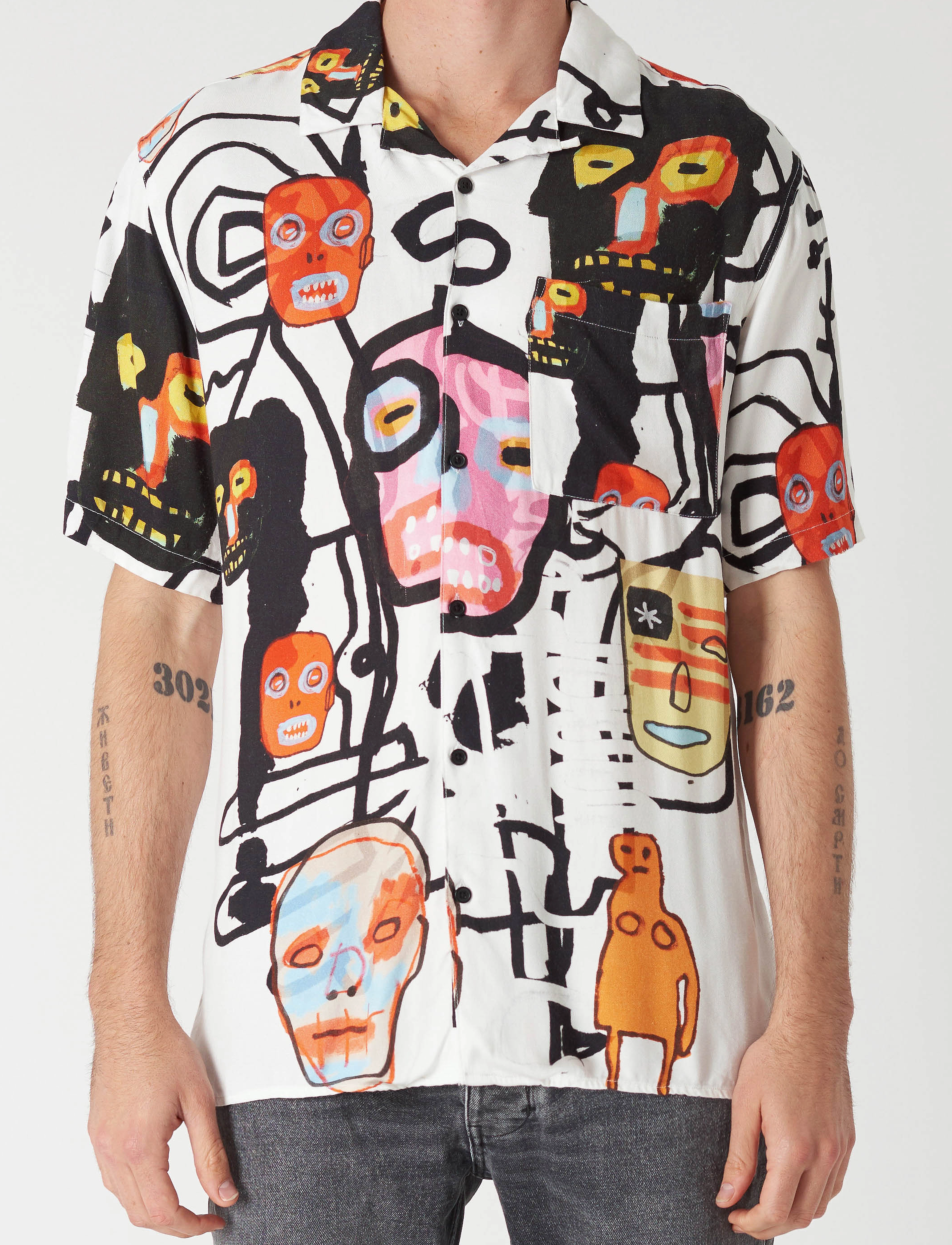 NEUW - LEADBEATER ART SHIRT 4 - white art - 2